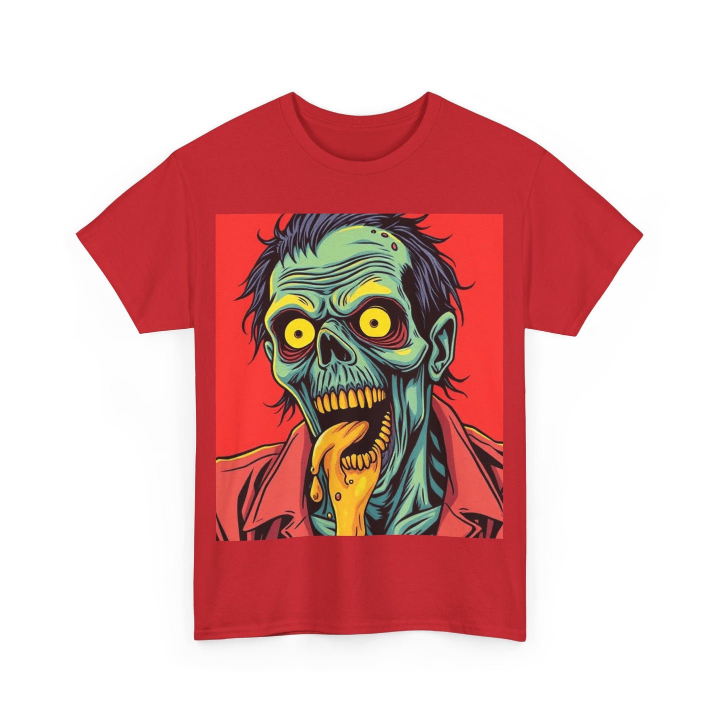 UK - Zombie Graphic Unisex Heavy Cotton Tee - Spooky Halloween Shirt