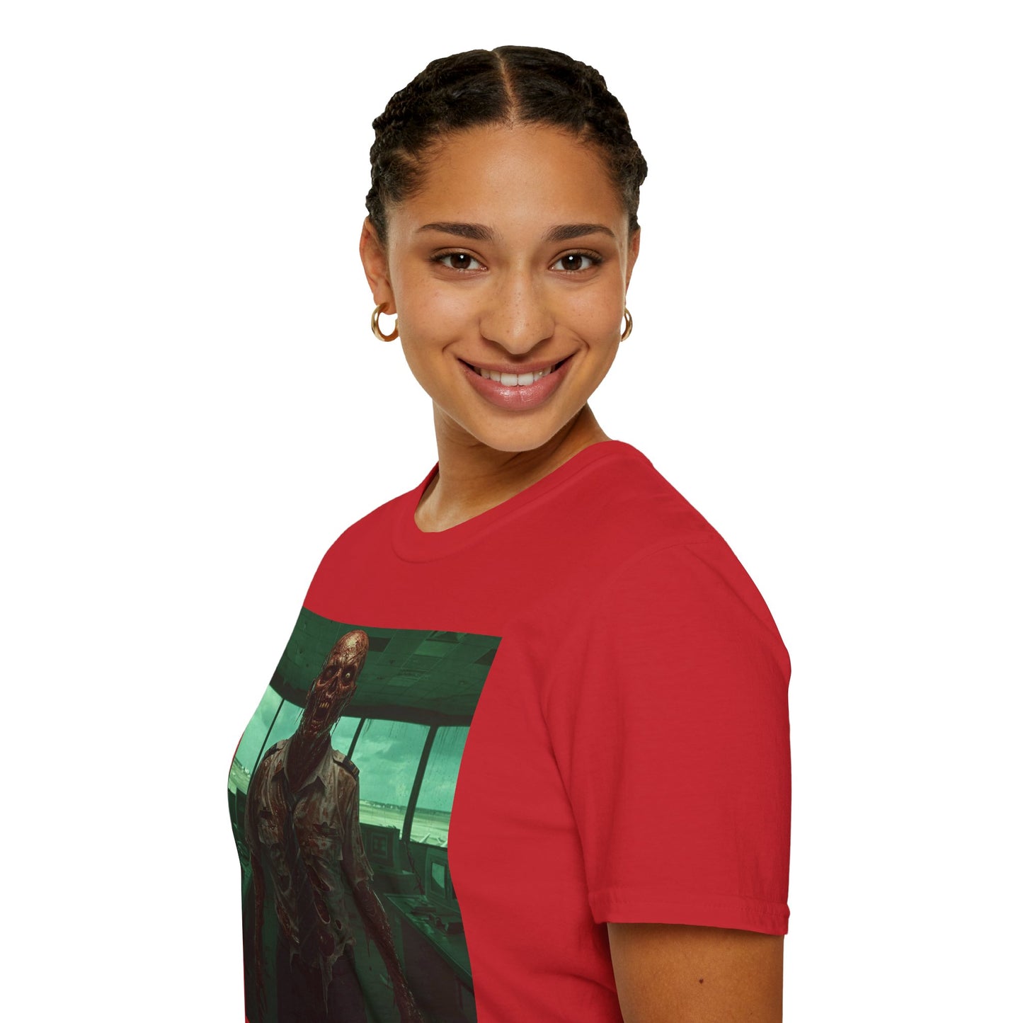 Unisex Softstyle Zombie Graphic Tee - Perfect for Halloween and Horror Fans