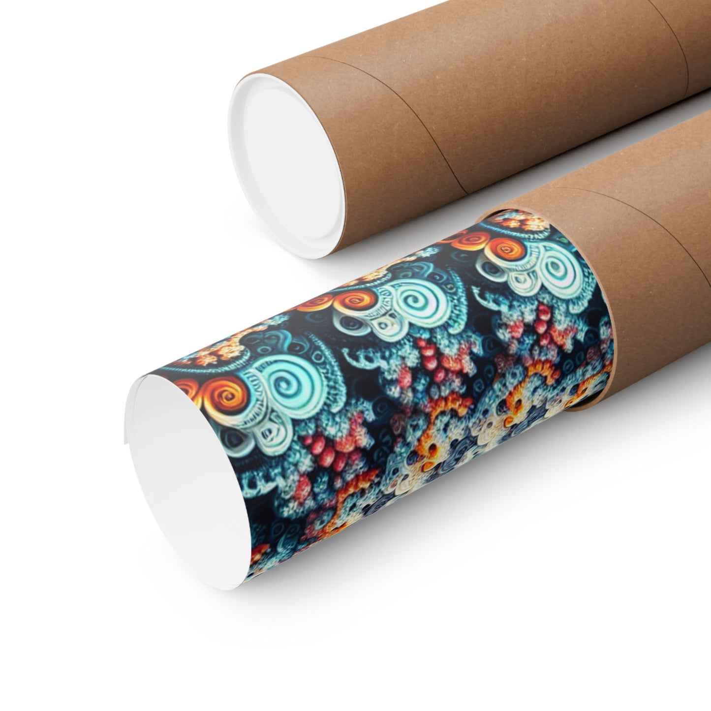 Vibrant Swirl Matte Vertical Poster - Decorative Art for Home & Office