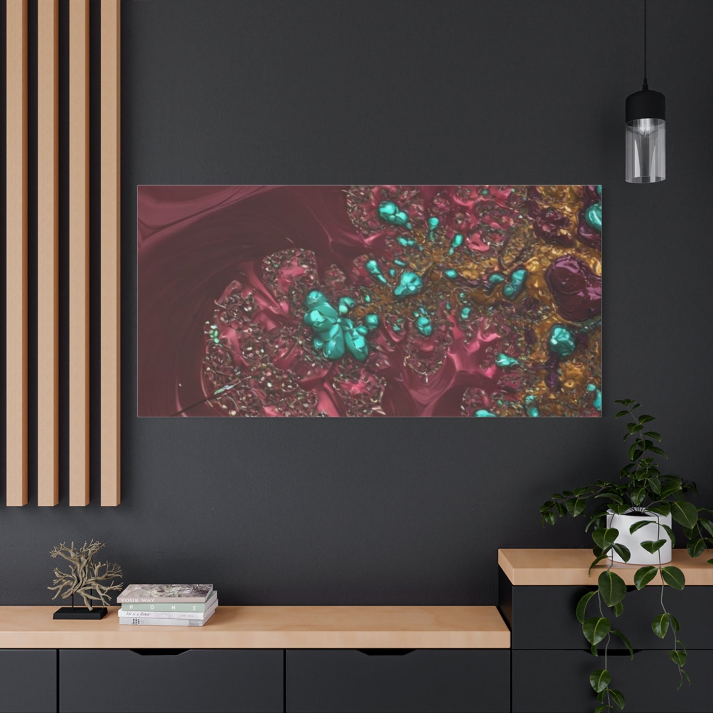 Abstract Art Canvas Print - Vibrant Fractal Design for Home Decor