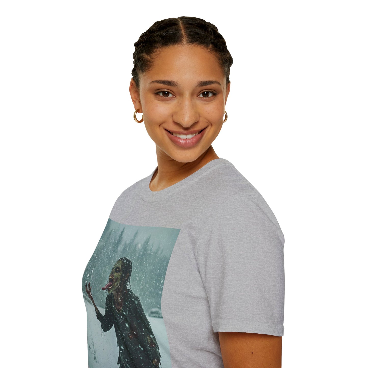 Chilling Horror Graphic Tee - Unisex Softstyle T-Shirt with Spooky Design