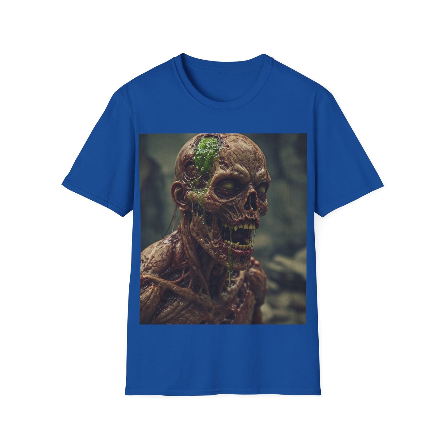 UK - Unisex Softstyle T-Shirt - Skeletal Creepy Art Design
