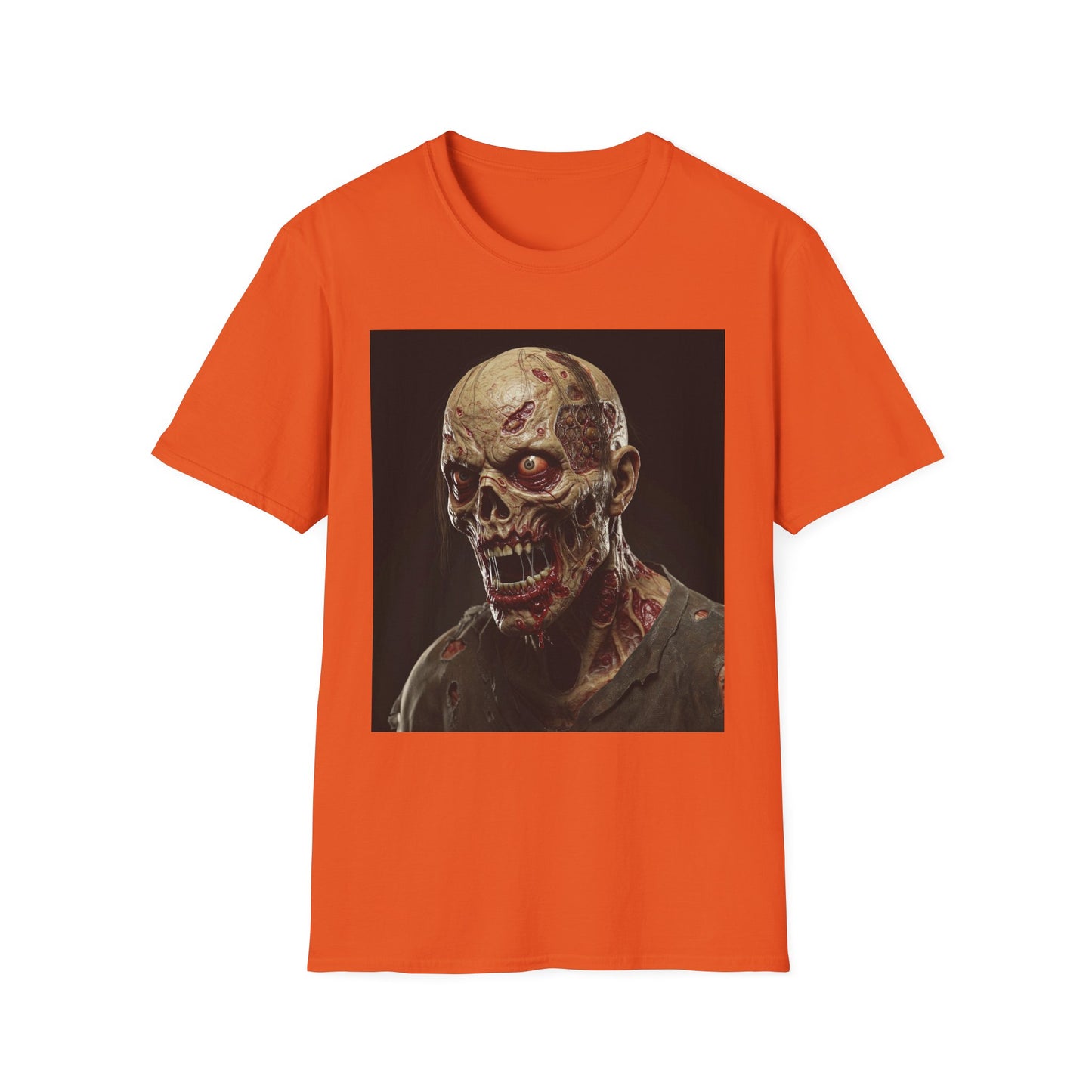 Apocalyptic Portrait Tee, bold, decaying zombie graphic