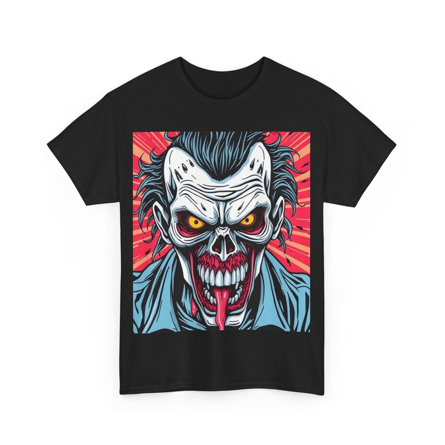 UK - Unisex Heavy Cotton Tee - Edgy Joker Graphic Tee for Halloween and Comic Fans