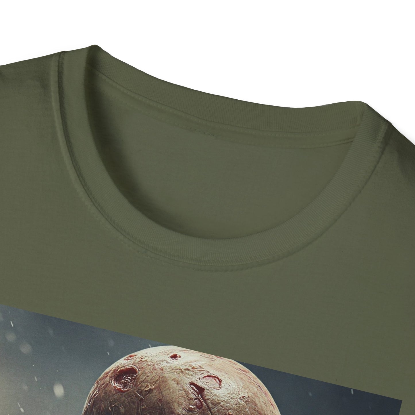 Unisex Softstyle T-Shirt with Creepy Skeleton Design - Perfect for Halloween and Horror Fans