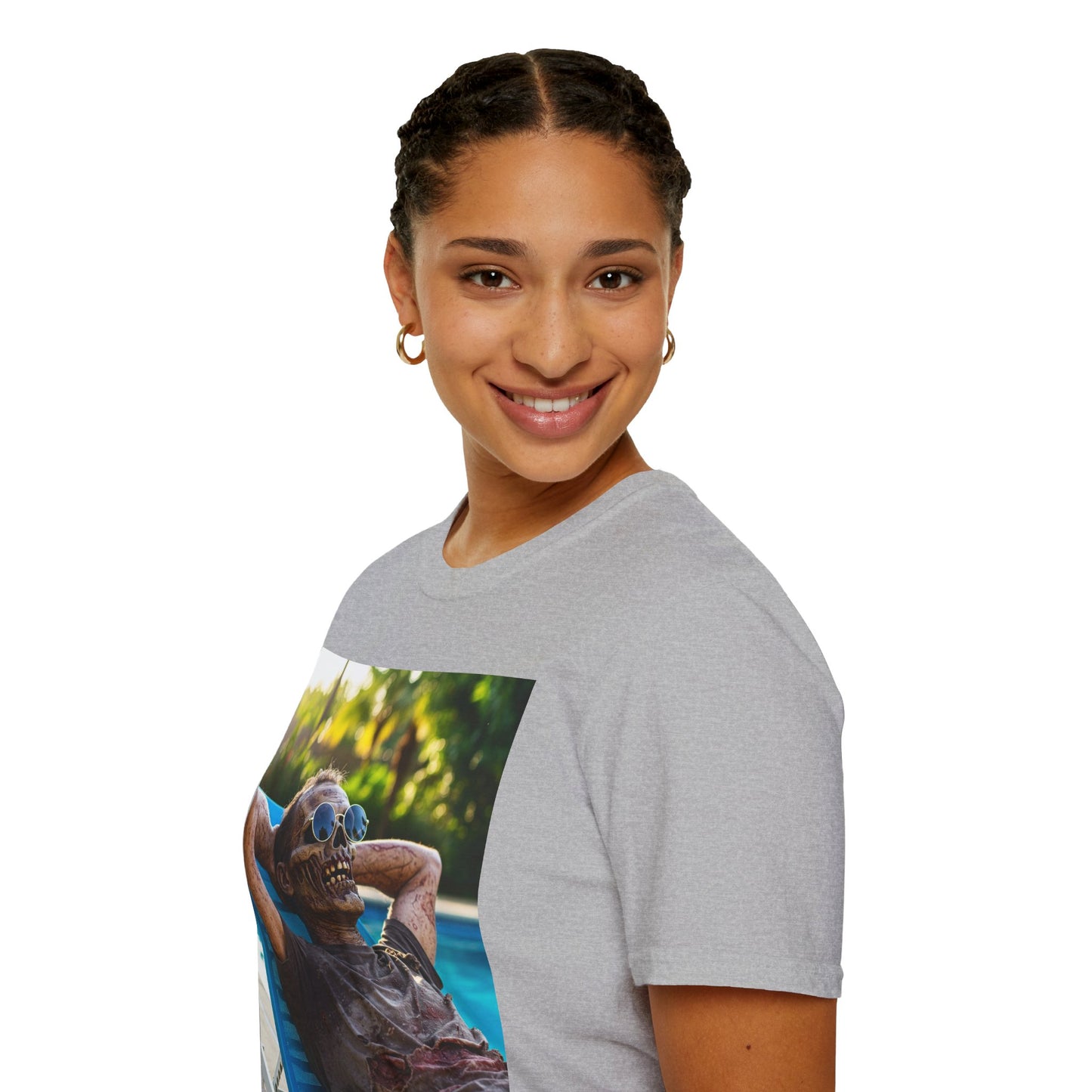 Chillin' Zombie Unisex Softstyle T-Shirt | Halloween Apparel
