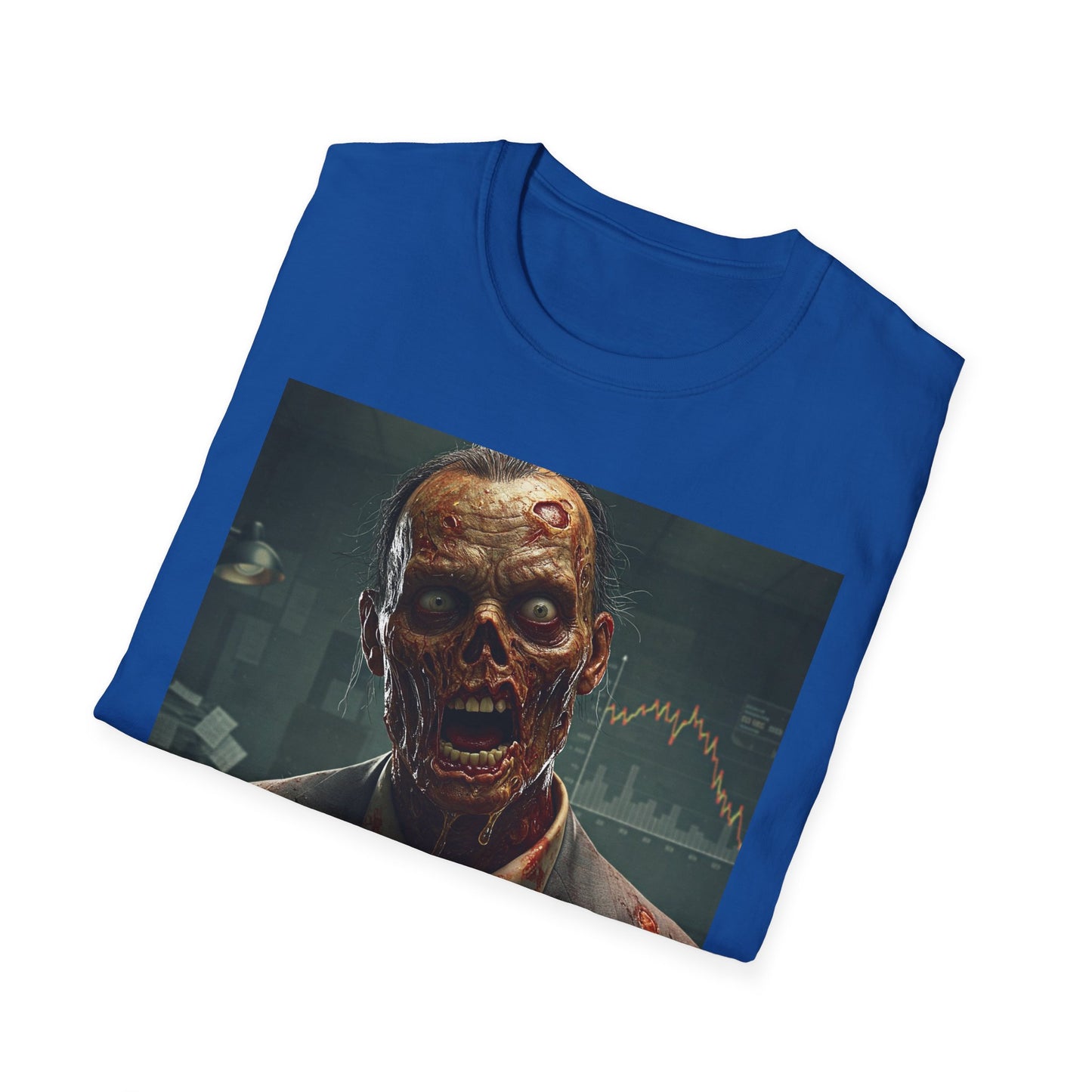 Zombie Businessman Unisex Softstyle T-Shirt | Spooky Halloween Apparel