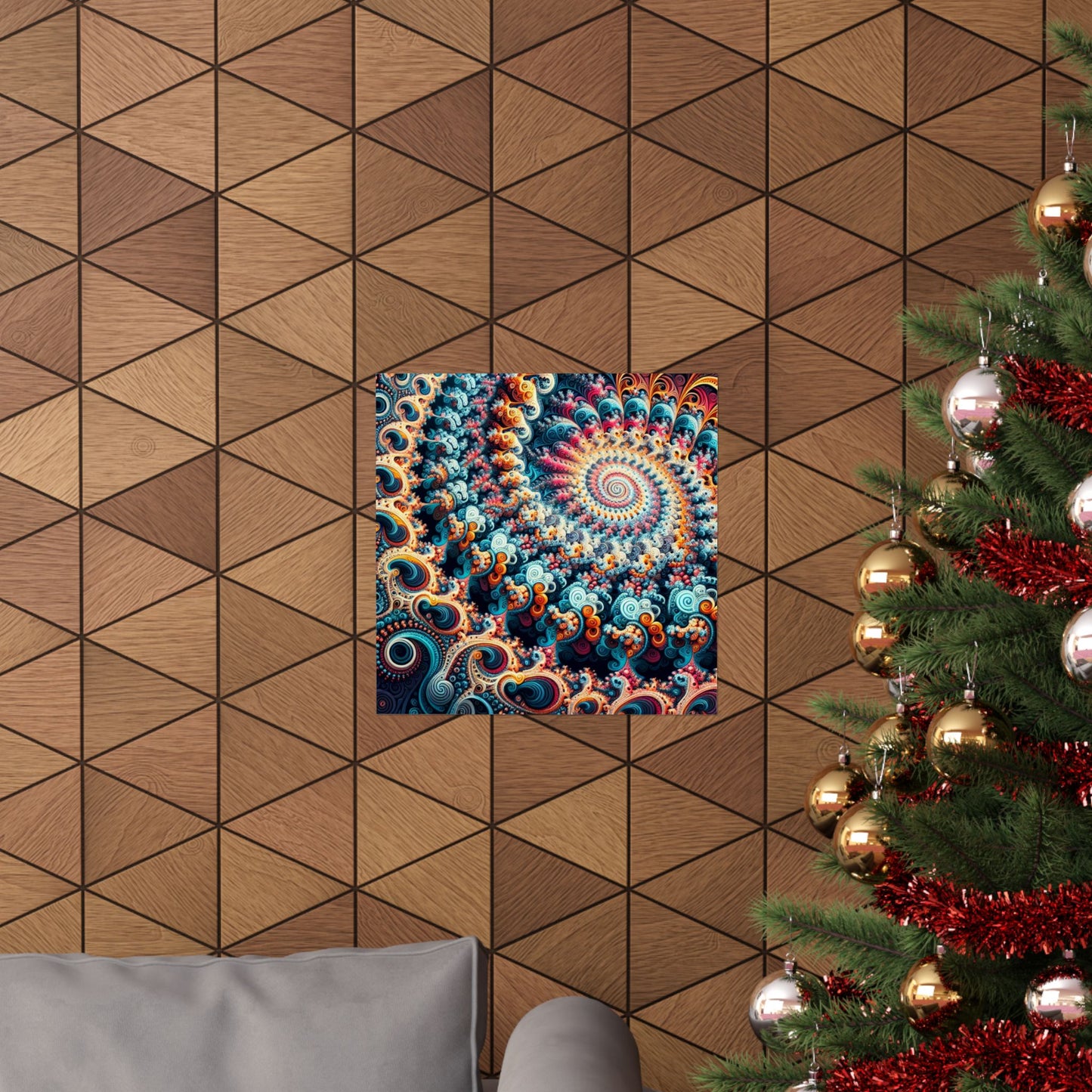 Vibrant Swirl Matte Vertical Poster - Decorative Art for Home & Office