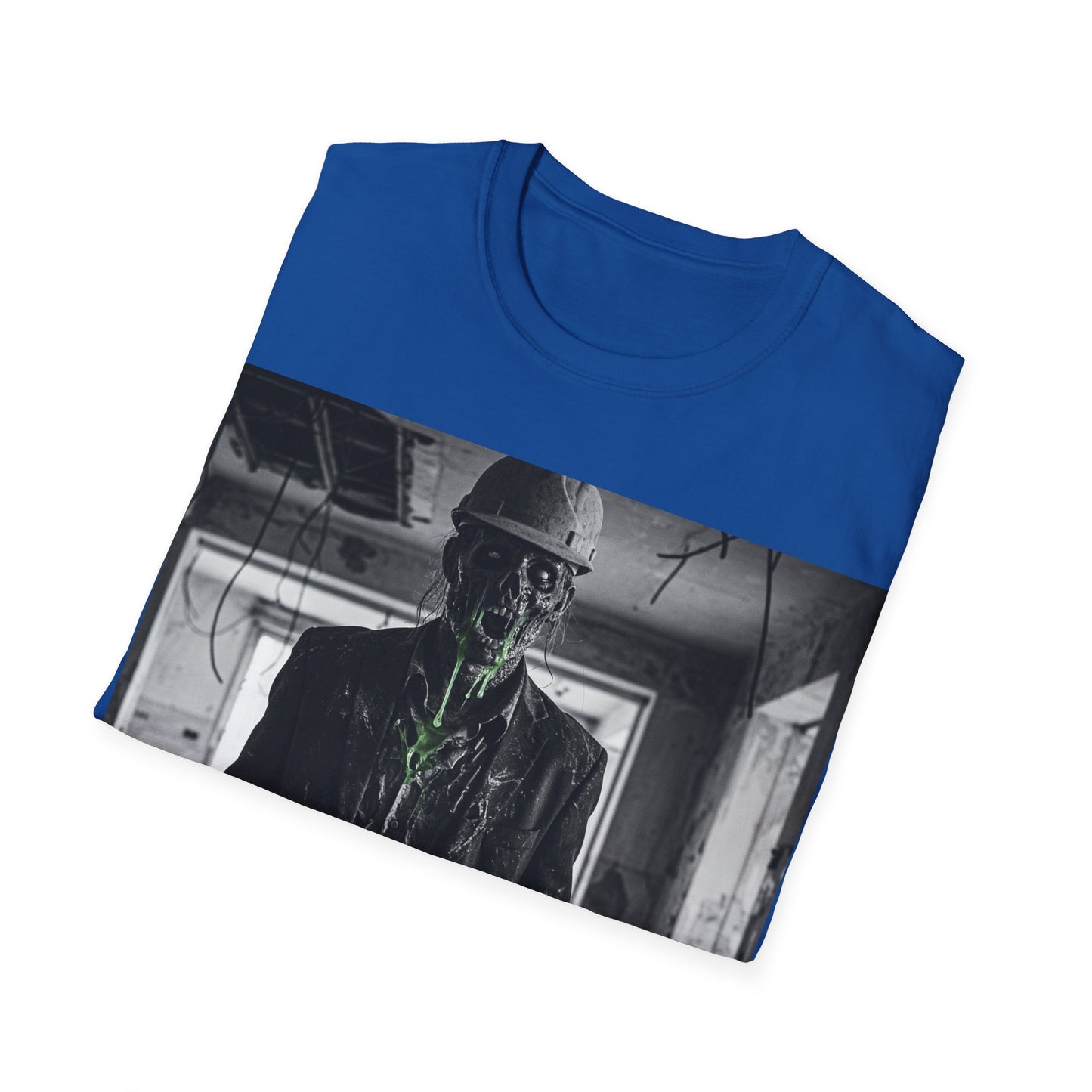 UK - Unisex Softstyle T-Shirt with Creepy Monster Design - Perfect for Halloween and Horror Fans
