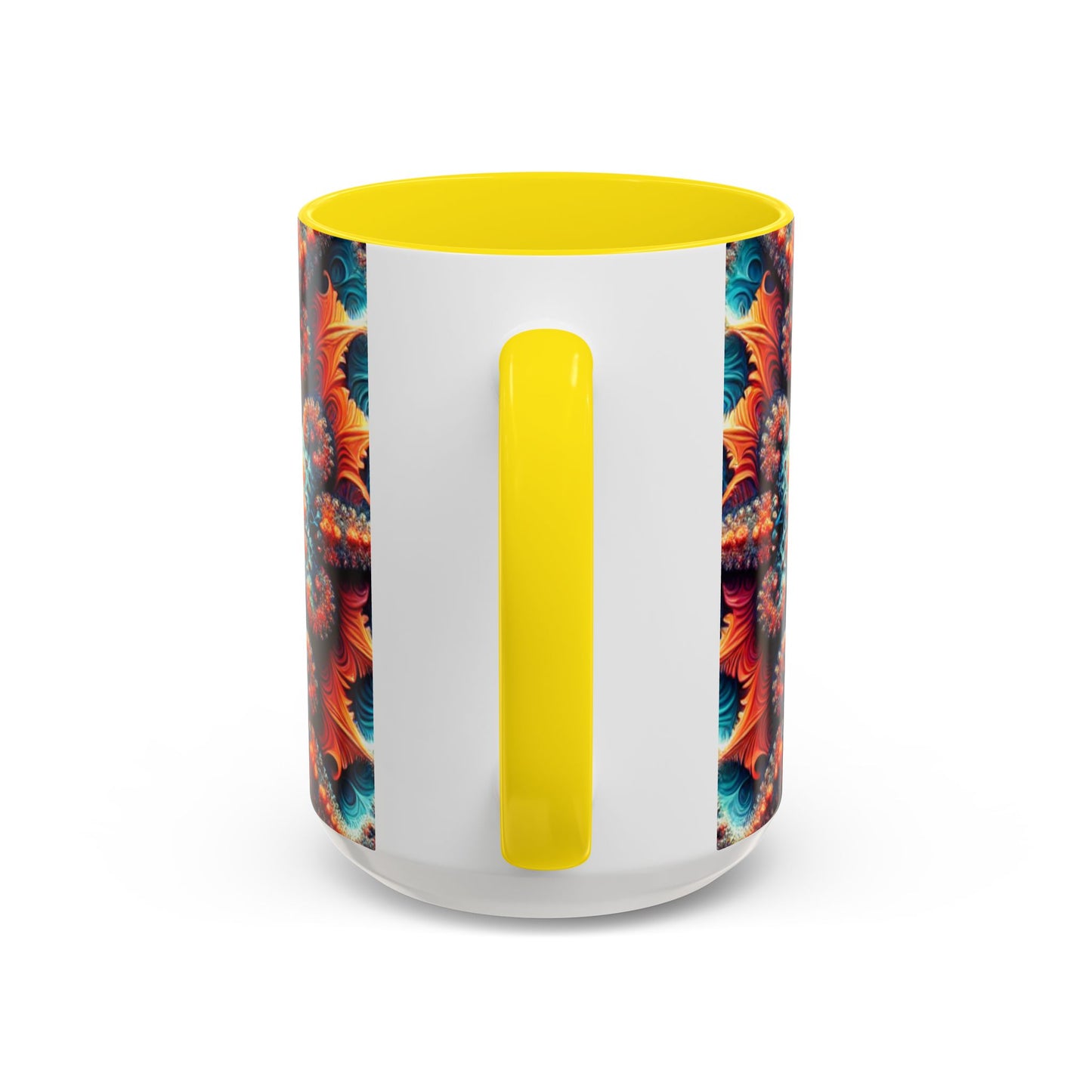Vibrant Kaleidoscope Accent Coffee Mug - 11oz & 15oz
