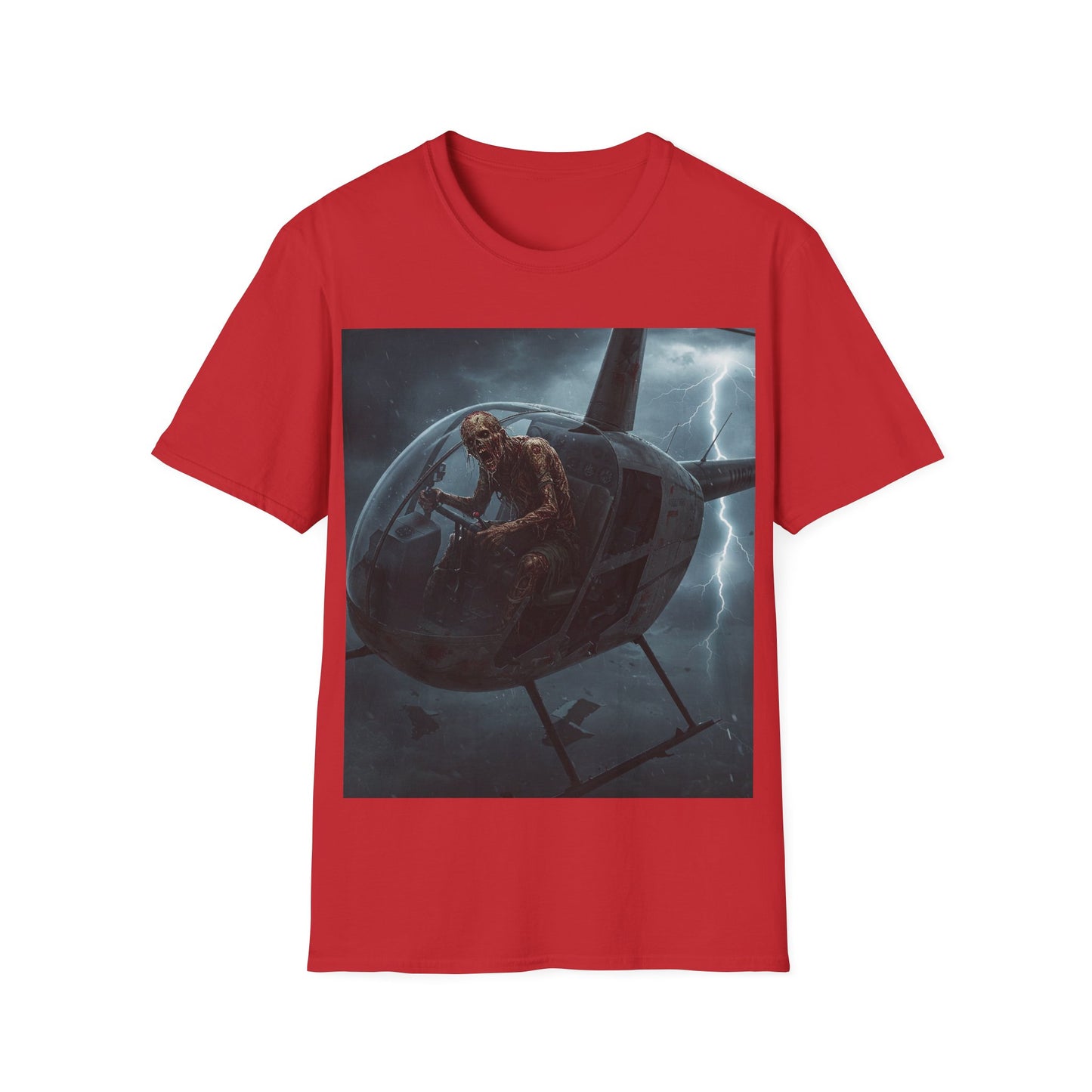 UK - Stormy Helicopter Adventure Unisex Softstyle T-Shirt