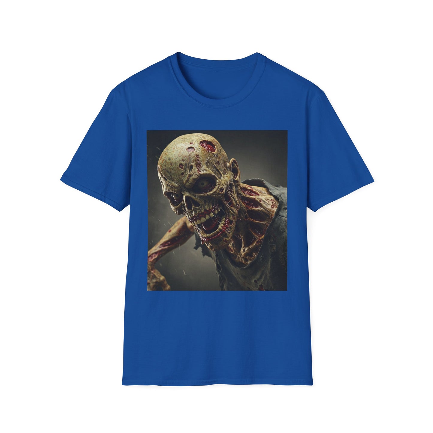 Zombie Skull Unisex Softstyle T-Shirt - Spooky Halloween Tee