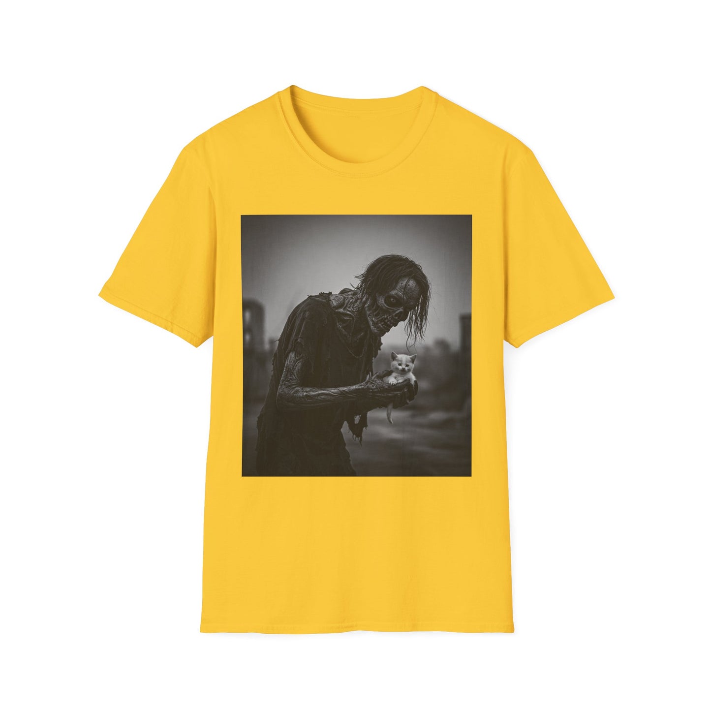 Apocalyptic Portrait Tee, bold, decaying zombie graphic