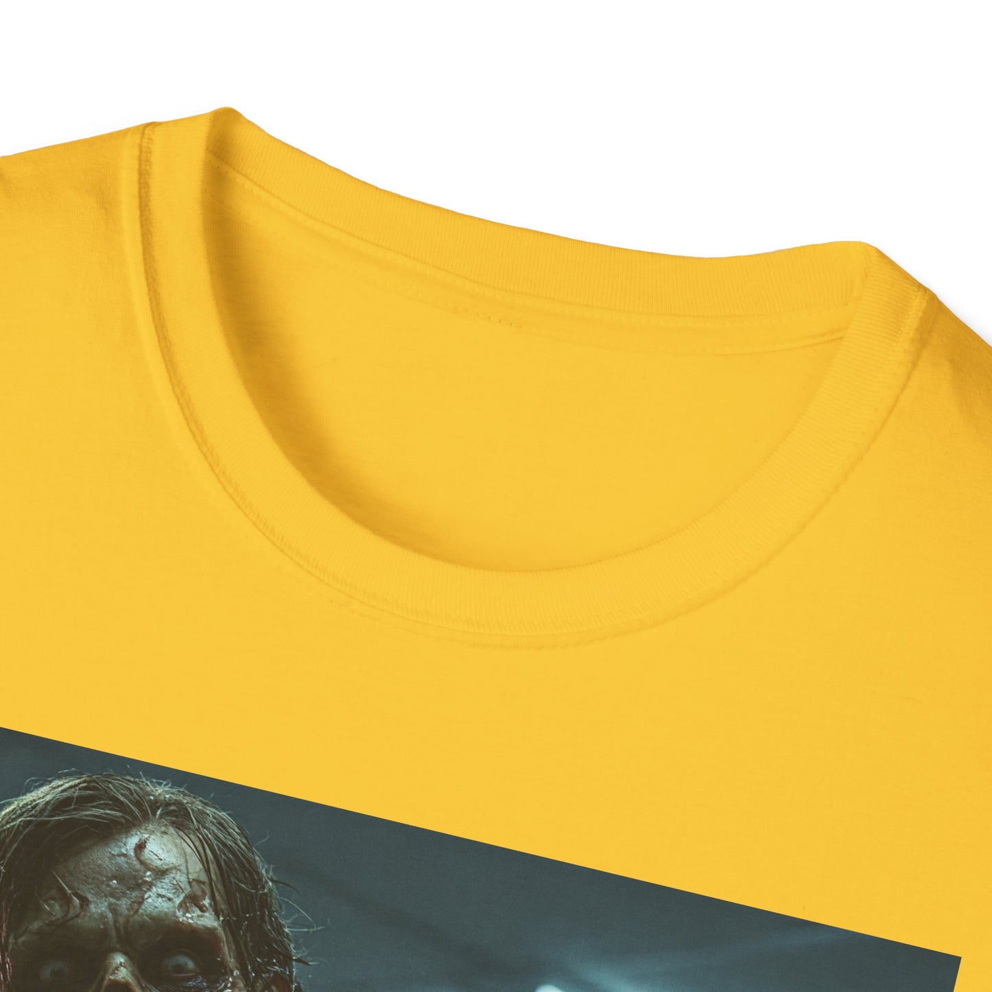 Zombie Horror Unisex Softstyle T-Shirt - Spooky Graphic Tee for Halloween and Horror Lovers