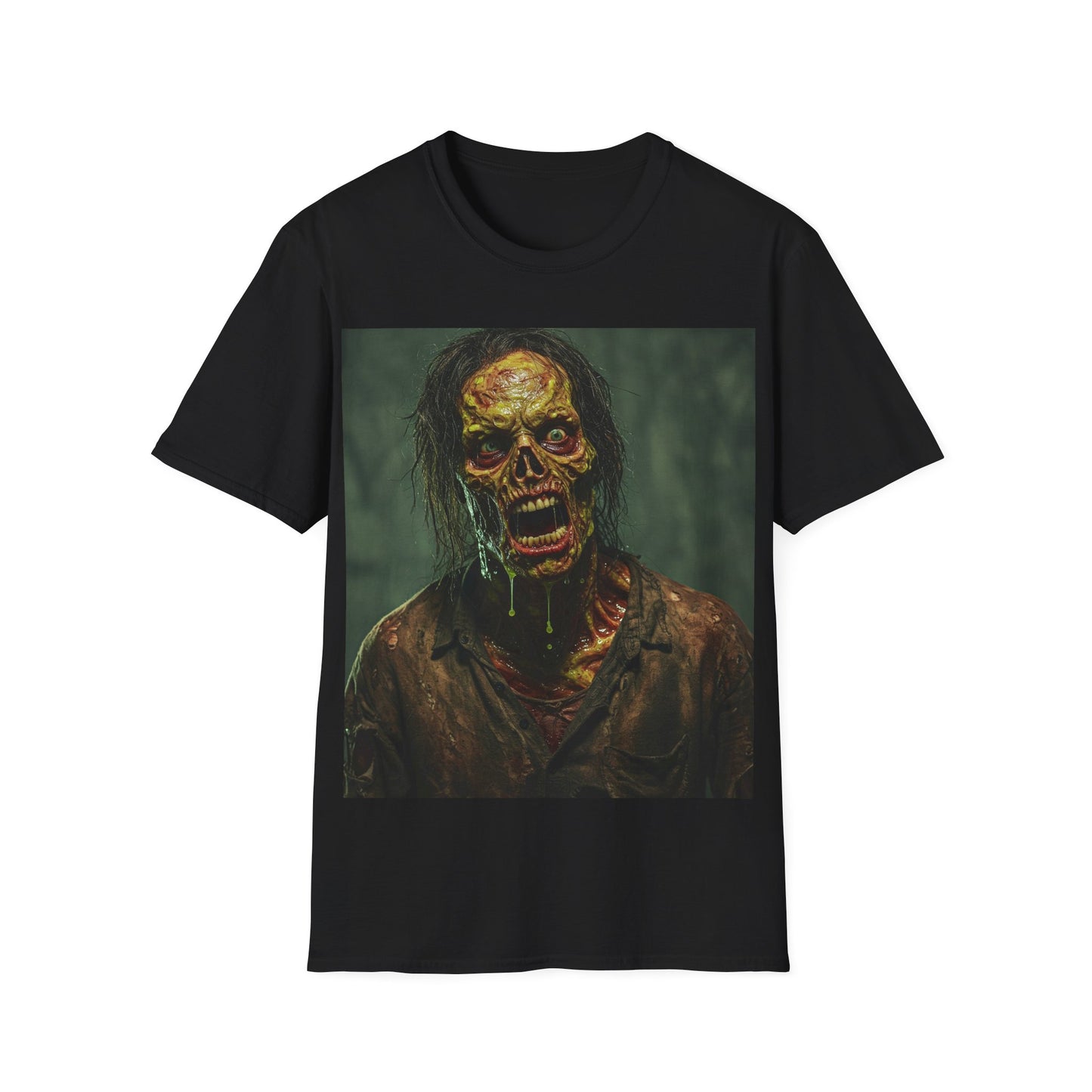 UK - Apocalyptic Portrait Tee, bold, decaying zombie graphic