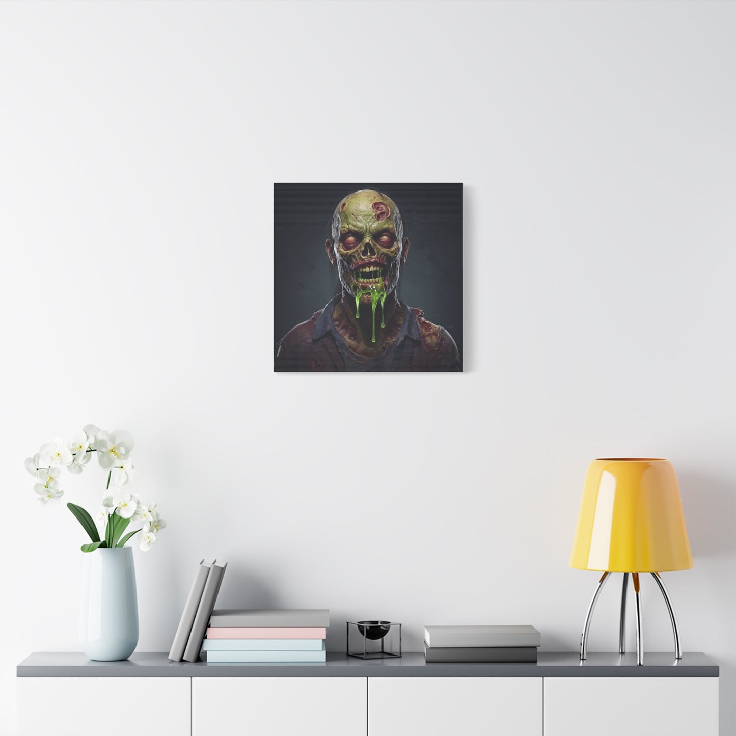 Zombie Art Canvas Wall Decoration - Spooky Halloween Home Decor