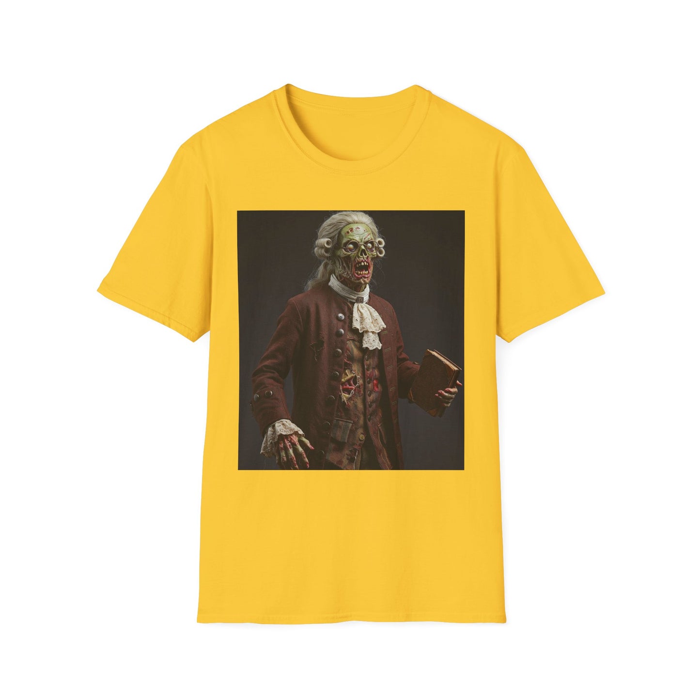 Creepy Zombie Portrait Unisex Softstyle T-Shirt - Perfect for Halloween