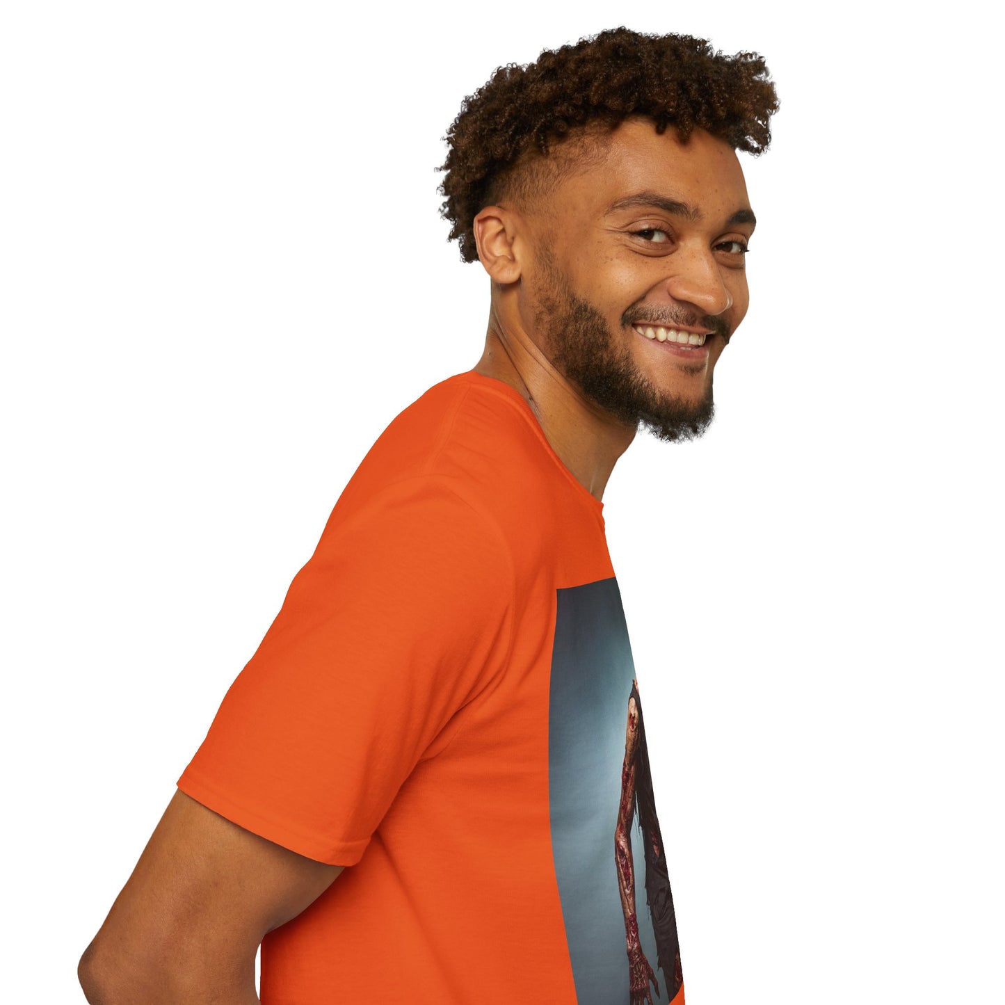Zombie Graphic Unisex Softstyle T-Shirt - Perfect for Halloween and Horror Fans