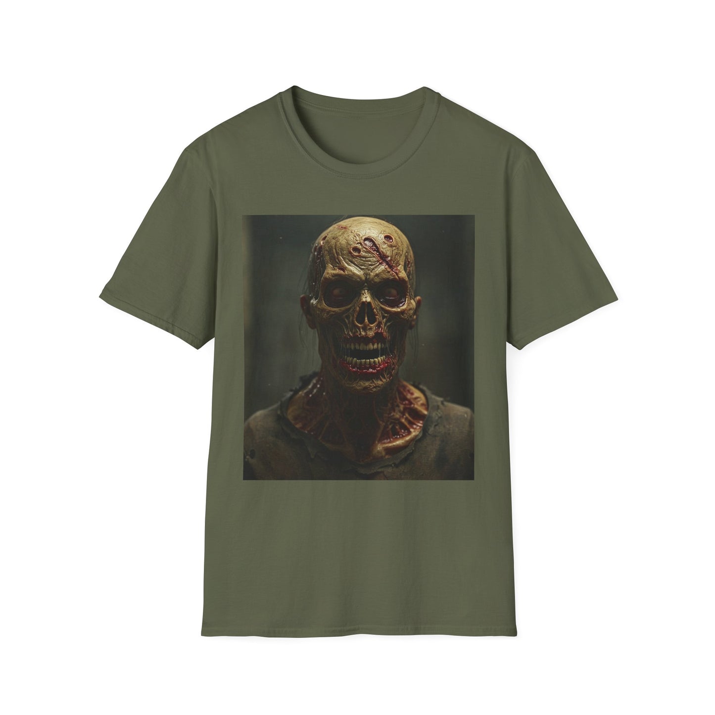 Unisex Softstyle T-Shirt - Creepy Skull Design - Perfect for Halloween or Casual Wear