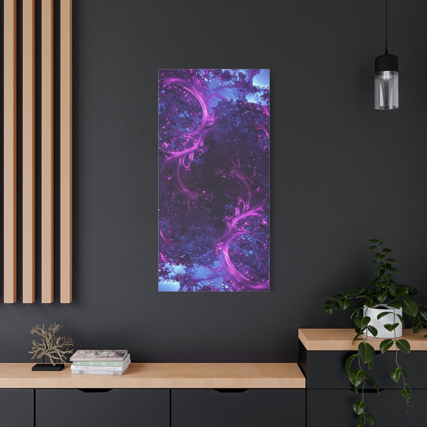 Abstract Purple Fractal Canvas Print - Artistic Wall Décor