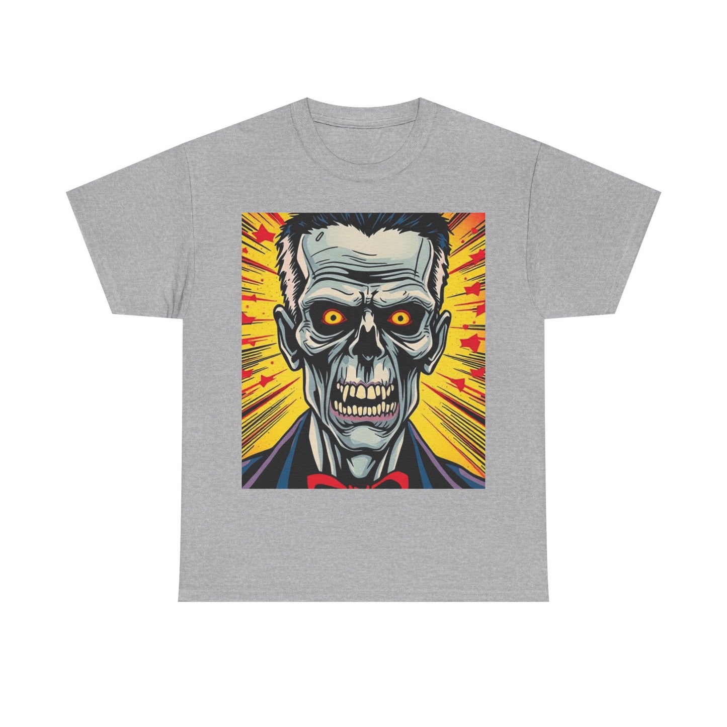 UK - Spooky Vintage Skull Tee - Unisex Heavy Cotton T-Shirt