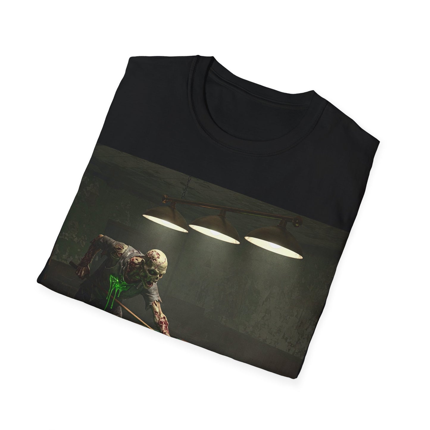 UK - Vintage Billiards Unisex Softstyle T-Shirt - Pool Table Design