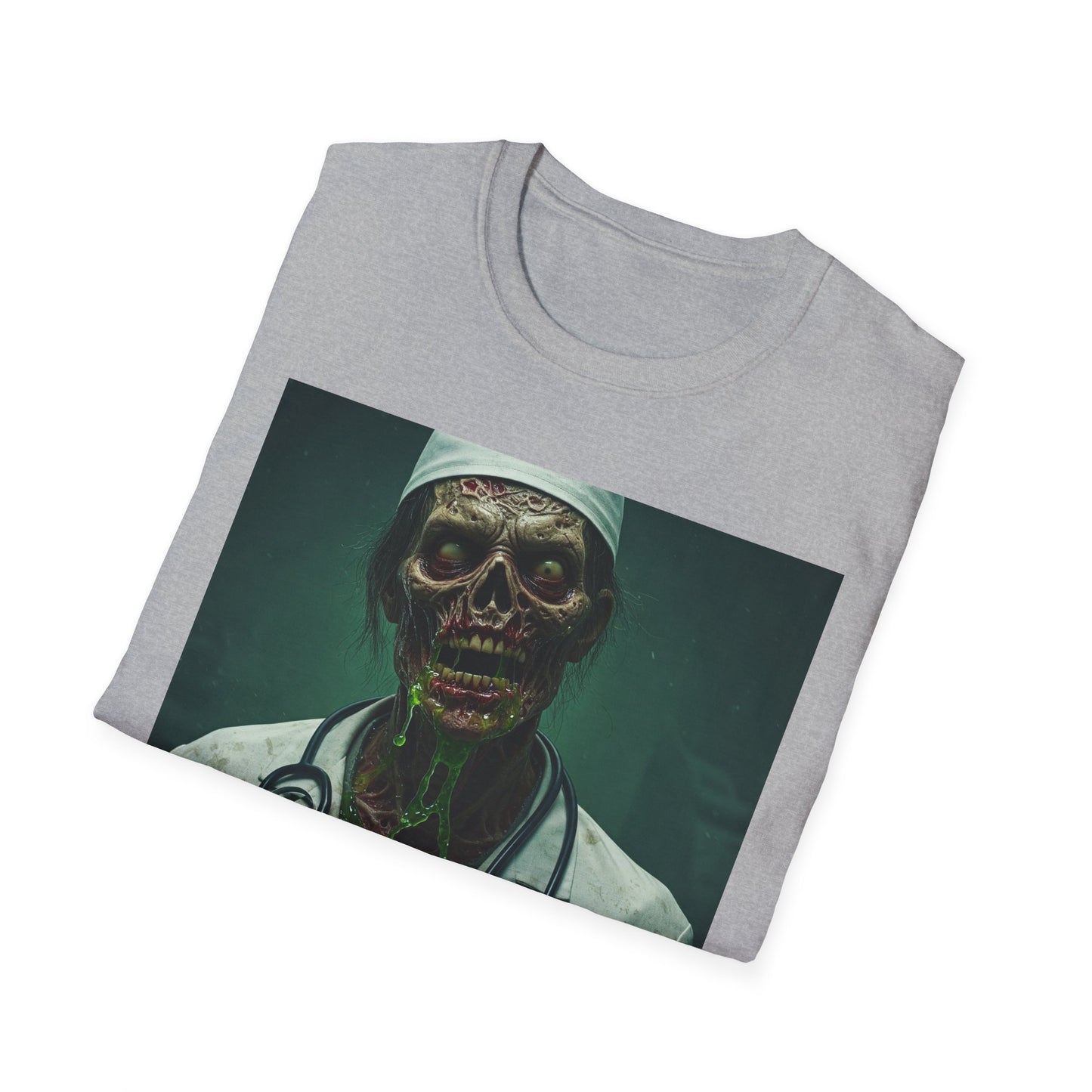 Zombie Doctor Unisex Softstyle T-Shirt - Perfect for Halloween and Horror Fans