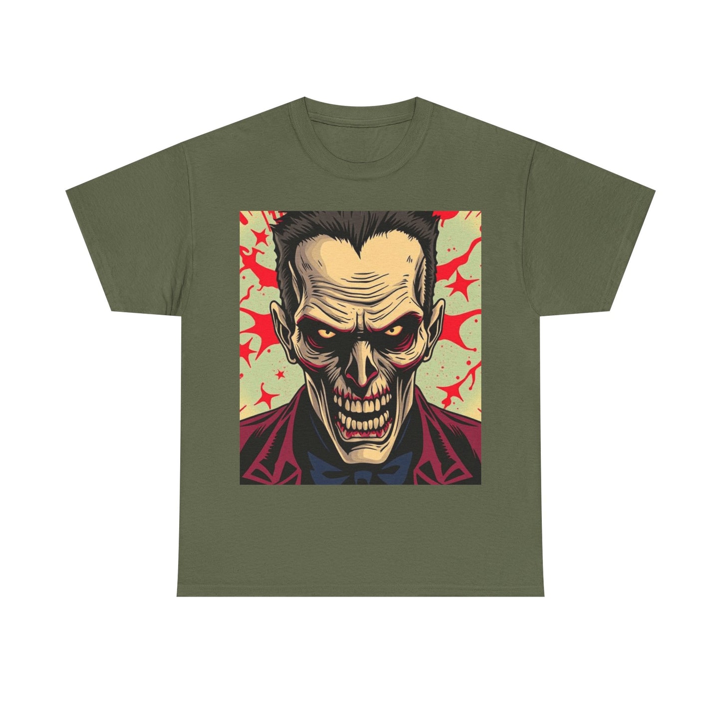 UK - Gothic Skull Art Unisex Heavy Cotton Tee - Perfect for Halloween and Horror Fans