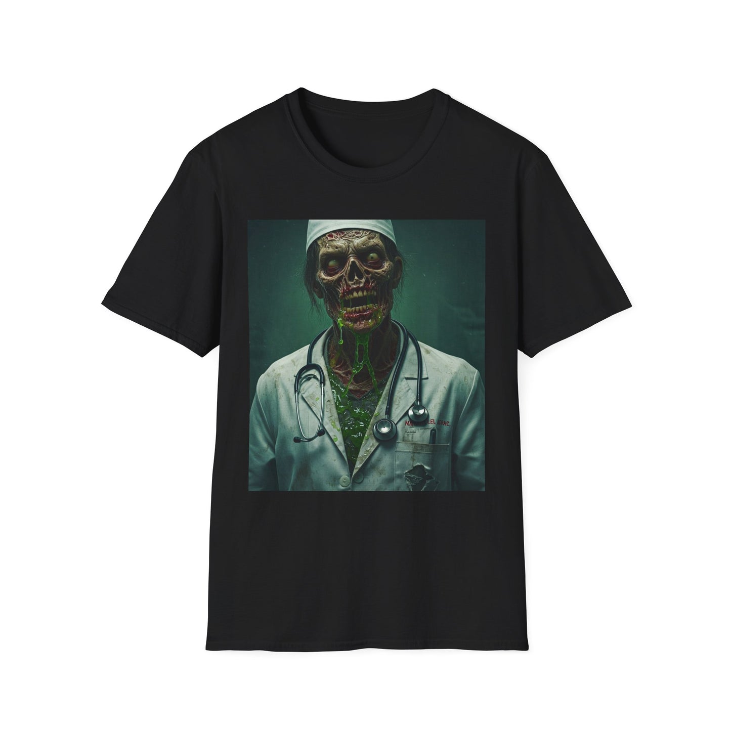 Zombie Doctor Unisex Softstyle T-Shirt - Perfect for Halloween and Horror Fans