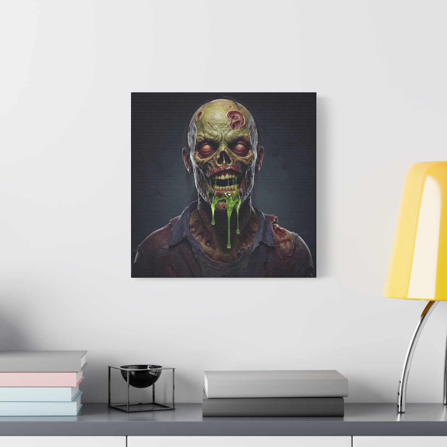 Zombie Art Canvas Wall Decoration - Spooky Halloween Home Decor