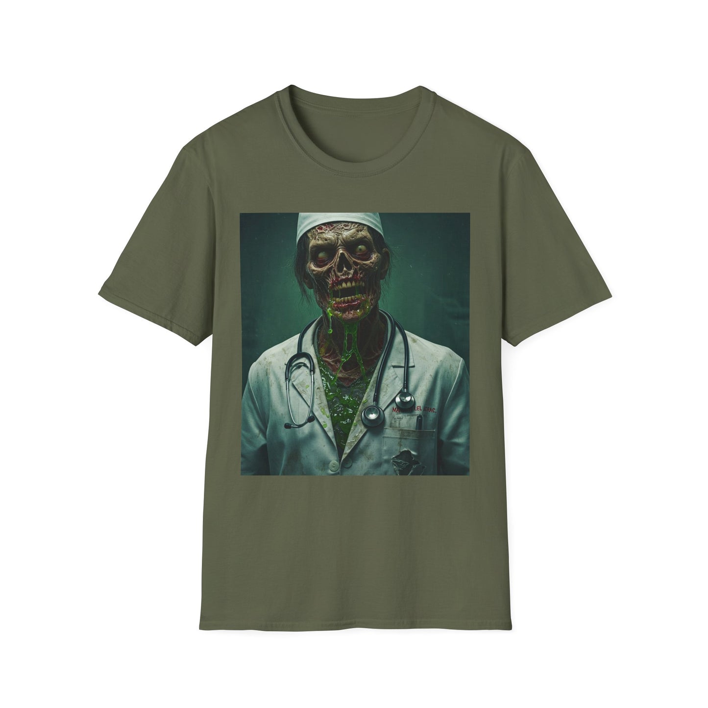 Zombie Doctor Unisex Softstyle T-Shirt - Perfect for Halloween and Horror Fans