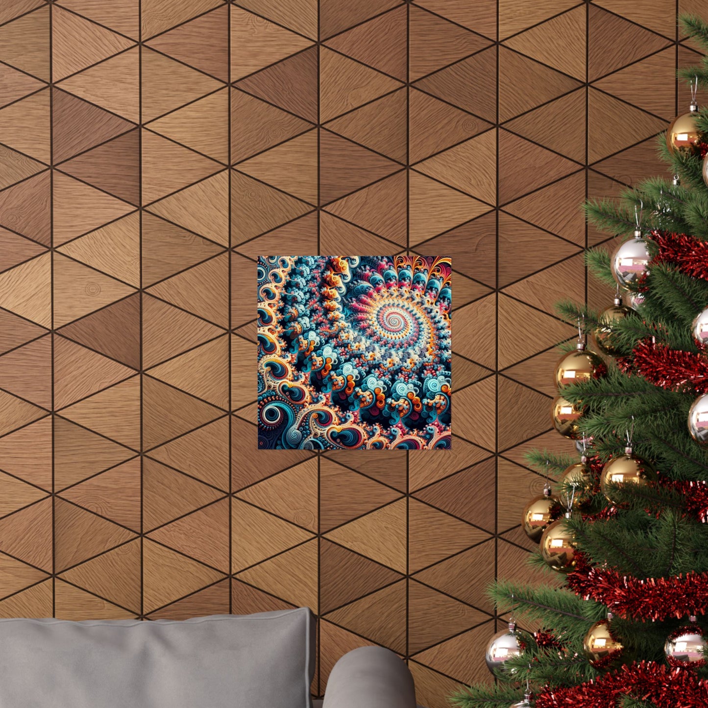Vibrant Swirl Matte Vertical Poster - Decorative Art for Home & Office