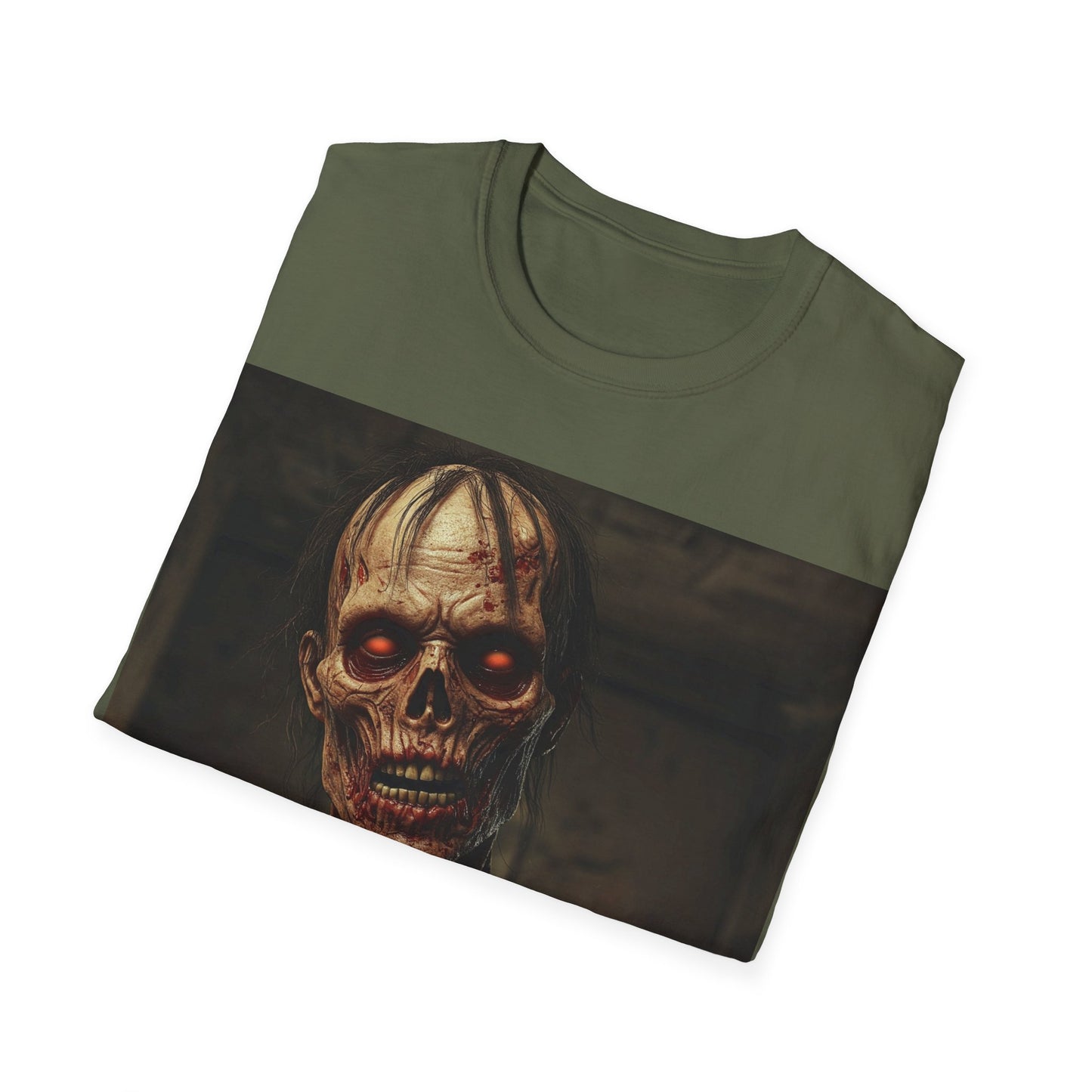 UK - Creepy Skeleton Unisex Softstyle T-Shirt - Perfect for Halloween and Horror Fans