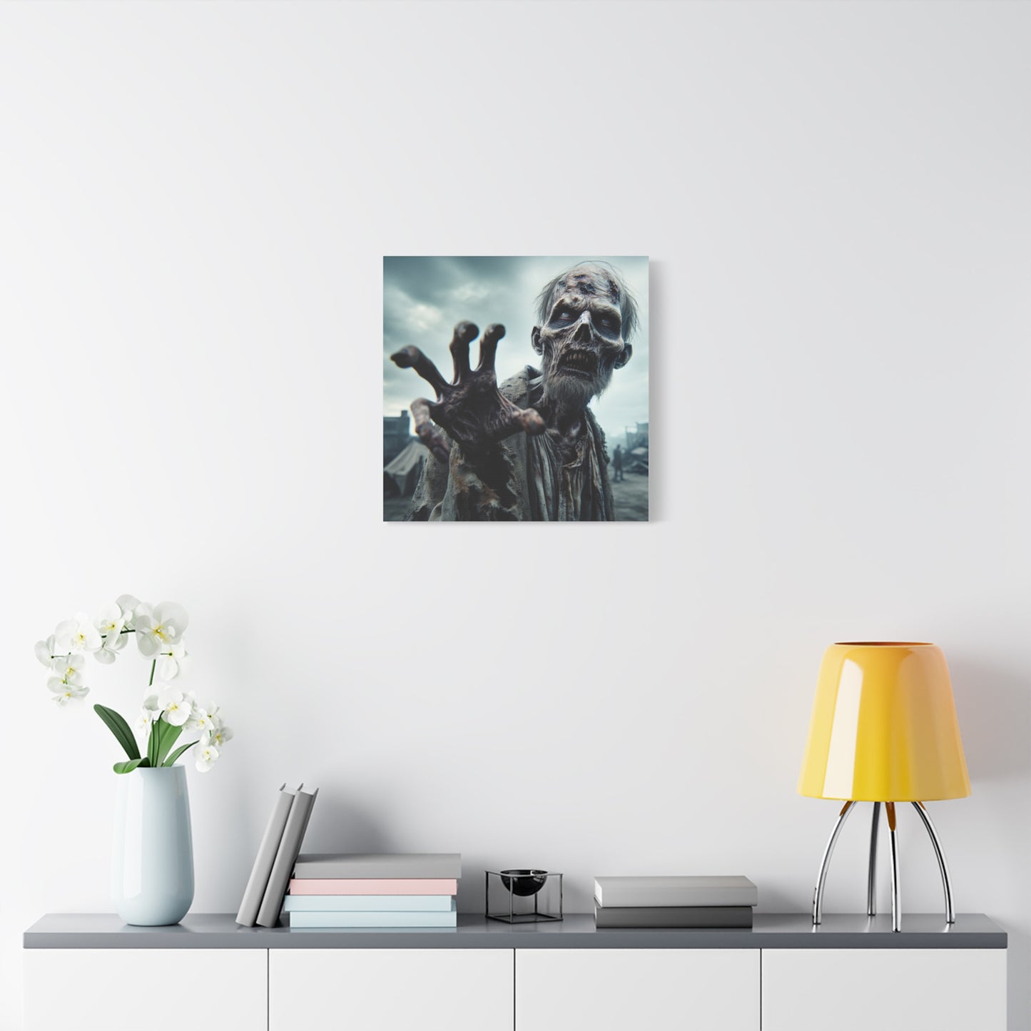 Zombie Hand Wall Art - Matte Stretched Canvas for Halloween Decor