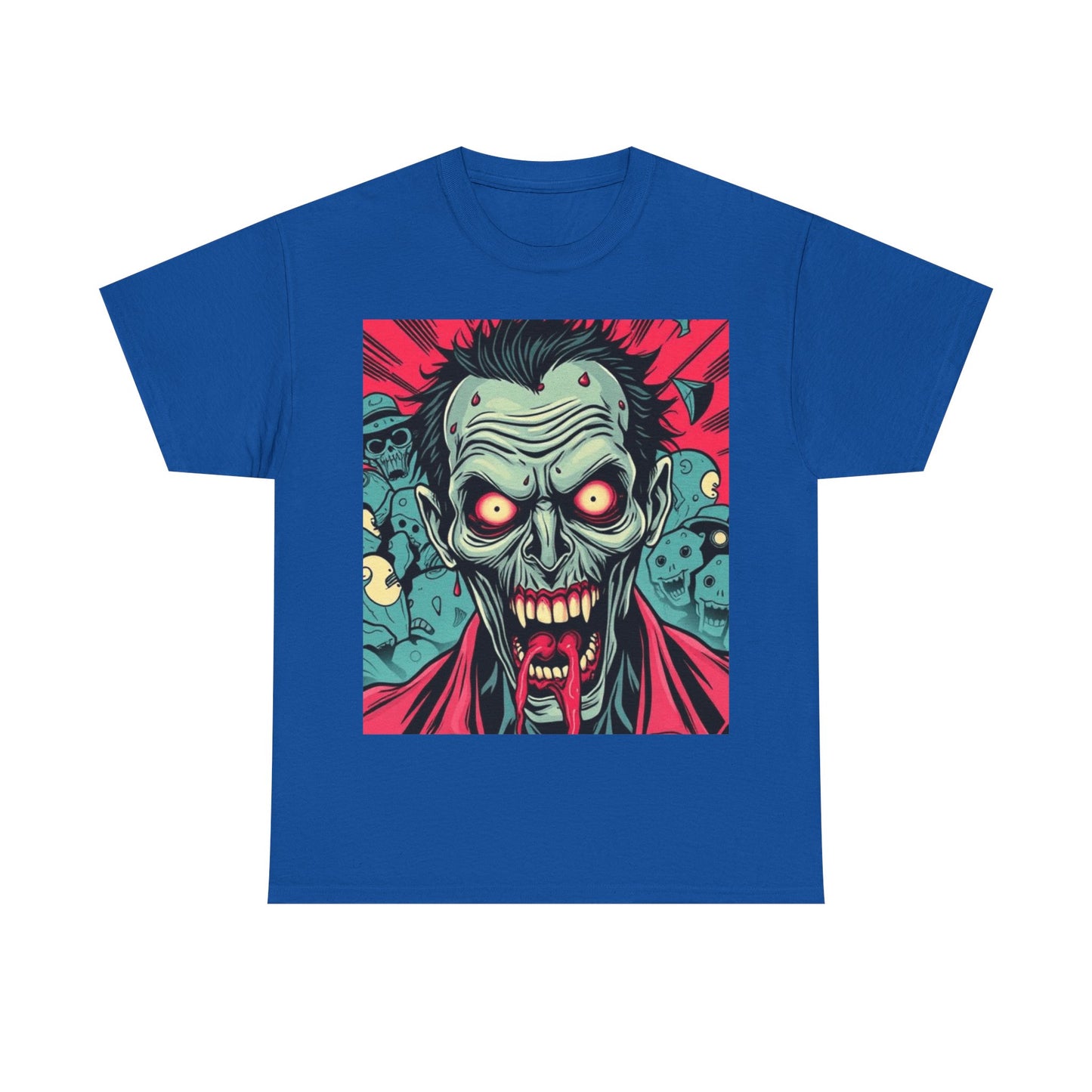 UK - Unisex Heavy Cotton Tee - Spooky Zombie Graphic Tee for Halloween