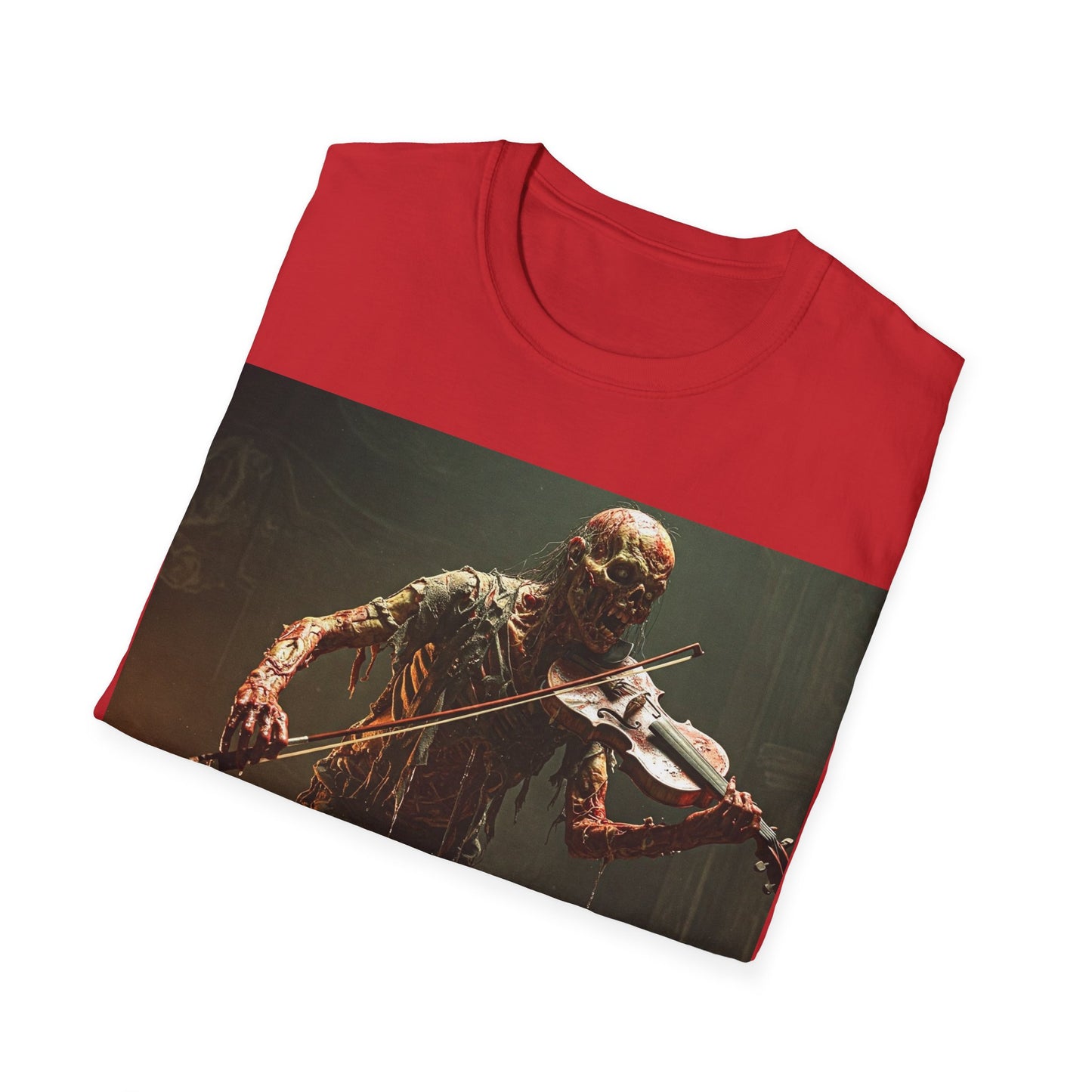 UK - Creepy Creature Violinist Unisex T-Shirt - Spooky Halloween Tee