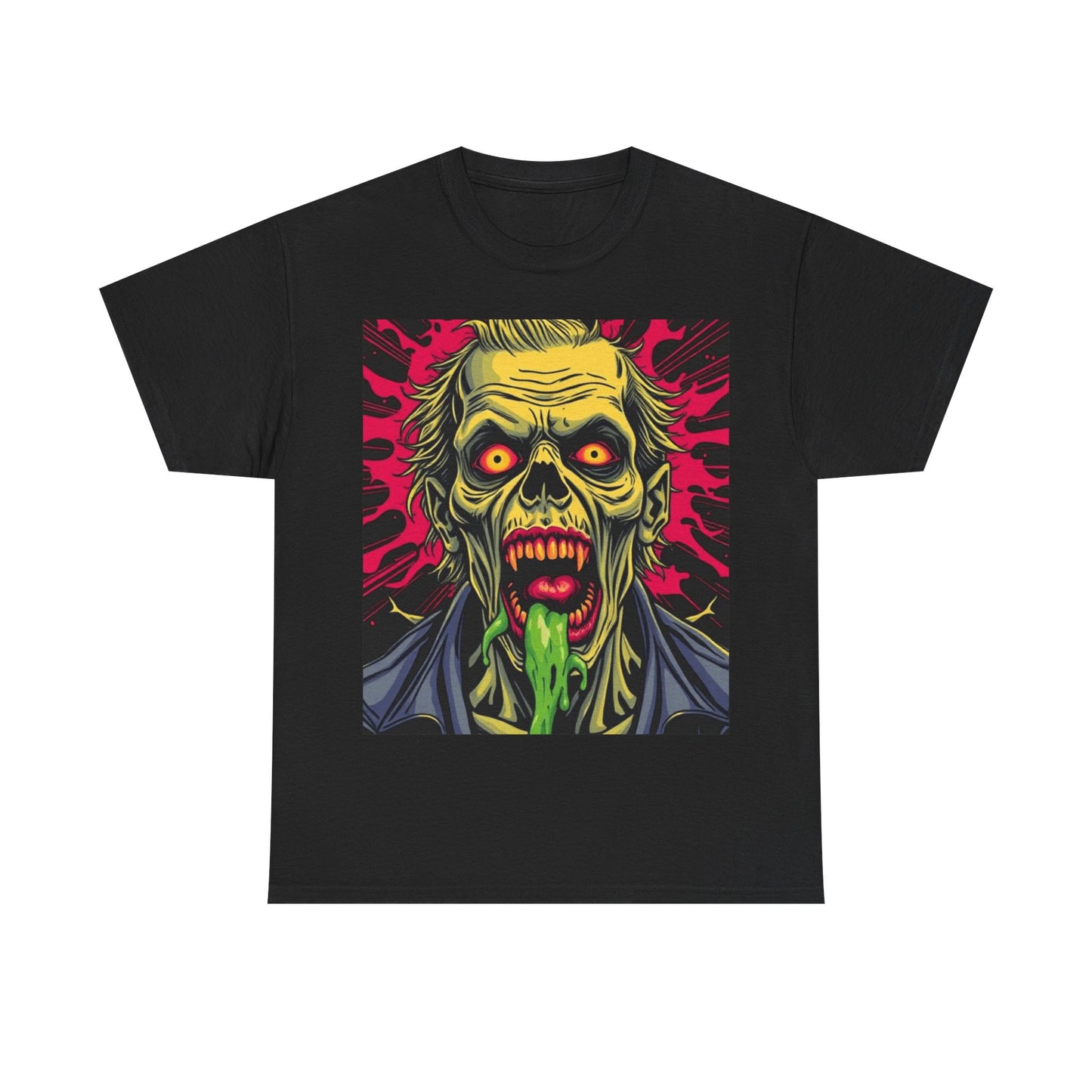 UK - Zombified Horror Unisex Heavy Cotton Tee - Perfect for Halloween, Parties & Casual Wear