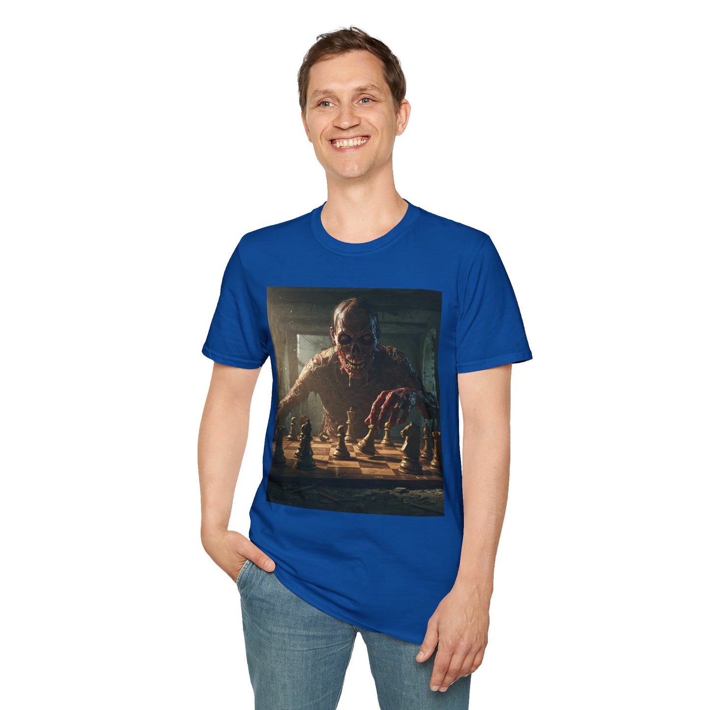 Vintage Chess Monster Unisex Softstyle T-Shirt - Perfect for Game Nights and Fantasy Fans