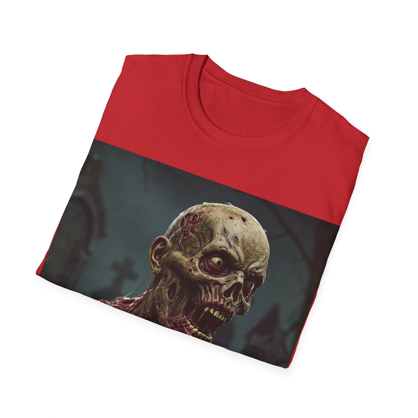 UK - Creepy Zombie Graphic Unisex Softstyle T-Shirt