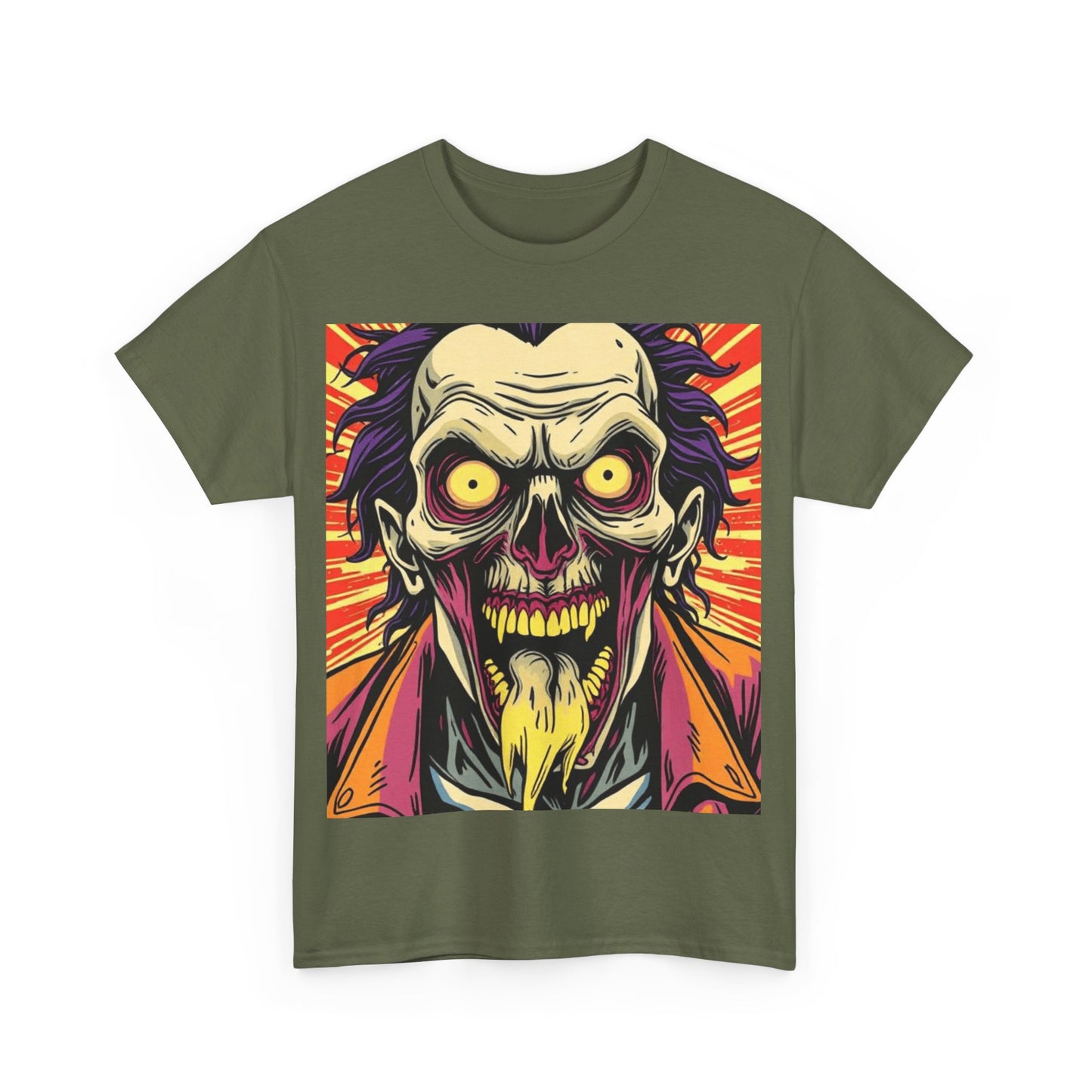 UK - Spooky Graphic Unisex Heavy Cotton Tee - Halloween Inspired Design