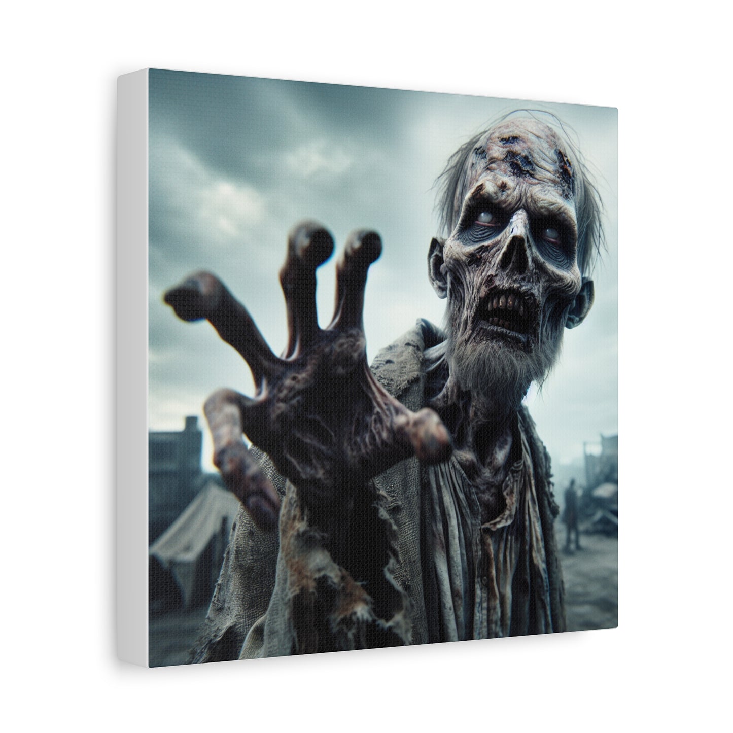 Zombie Hand Wall Art - Matte Stretched Canvas for Halloween Decor