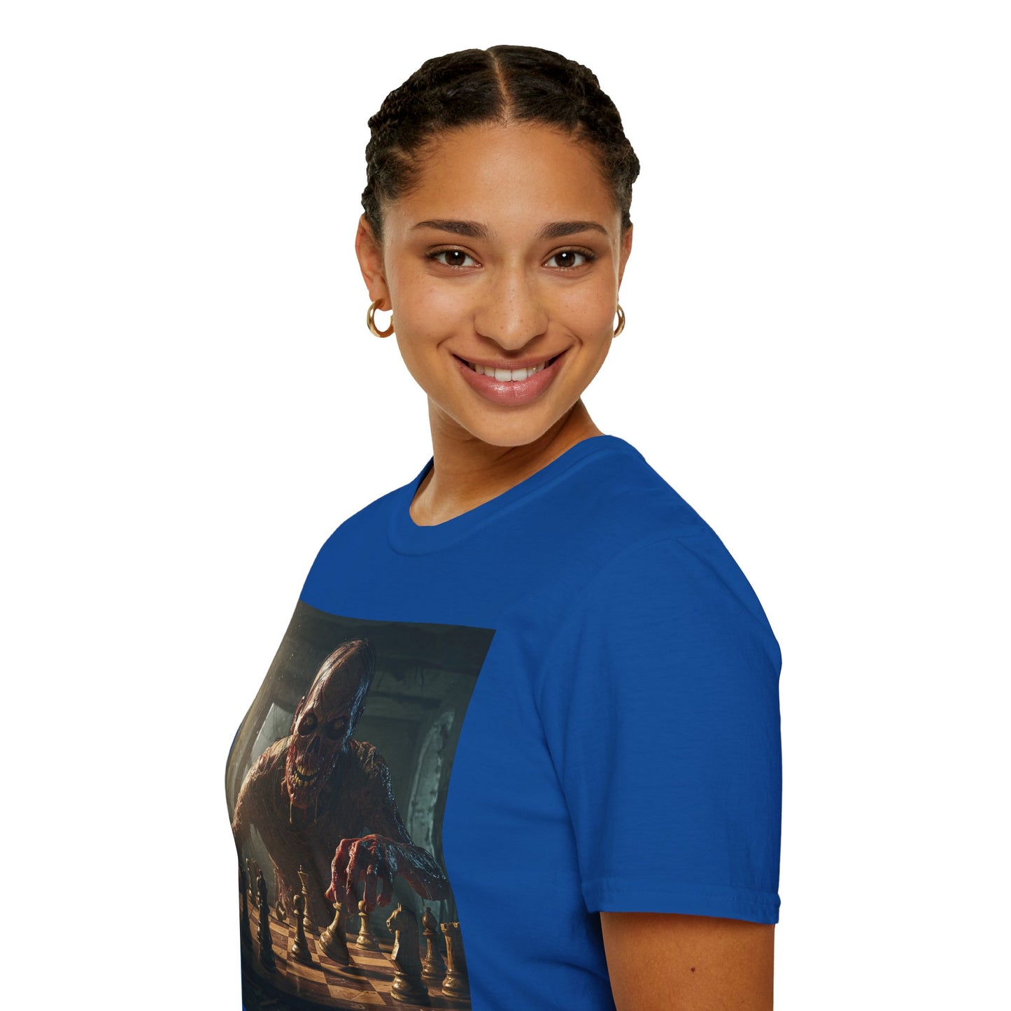 Vintage Chess Monster Unisex Softstyle T-Shirt - Perfect for Game Nights and Fantasy Fans