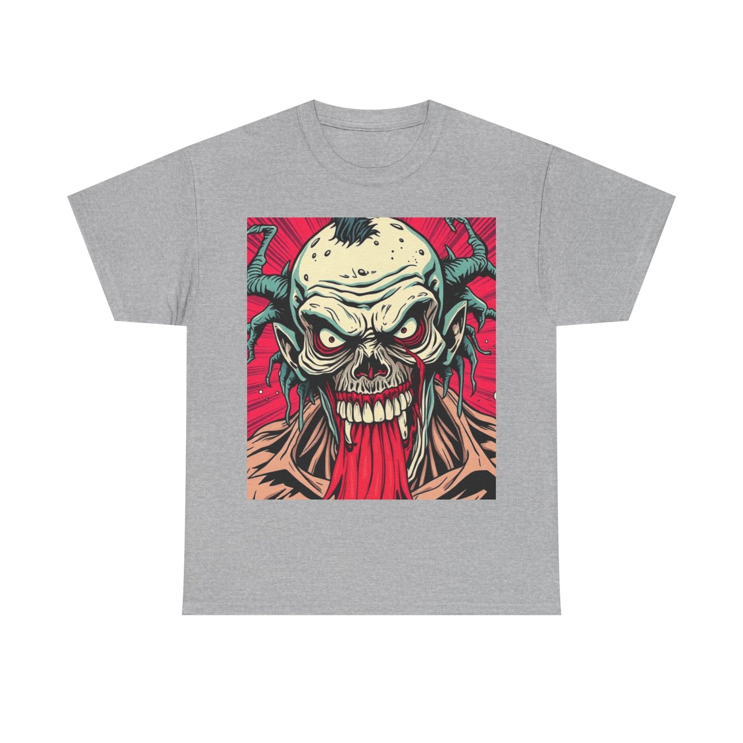 UK - Unisex Heavy Cotton Tee with Bold Skull Graphic - Perfect for Gifting and Casual Wear