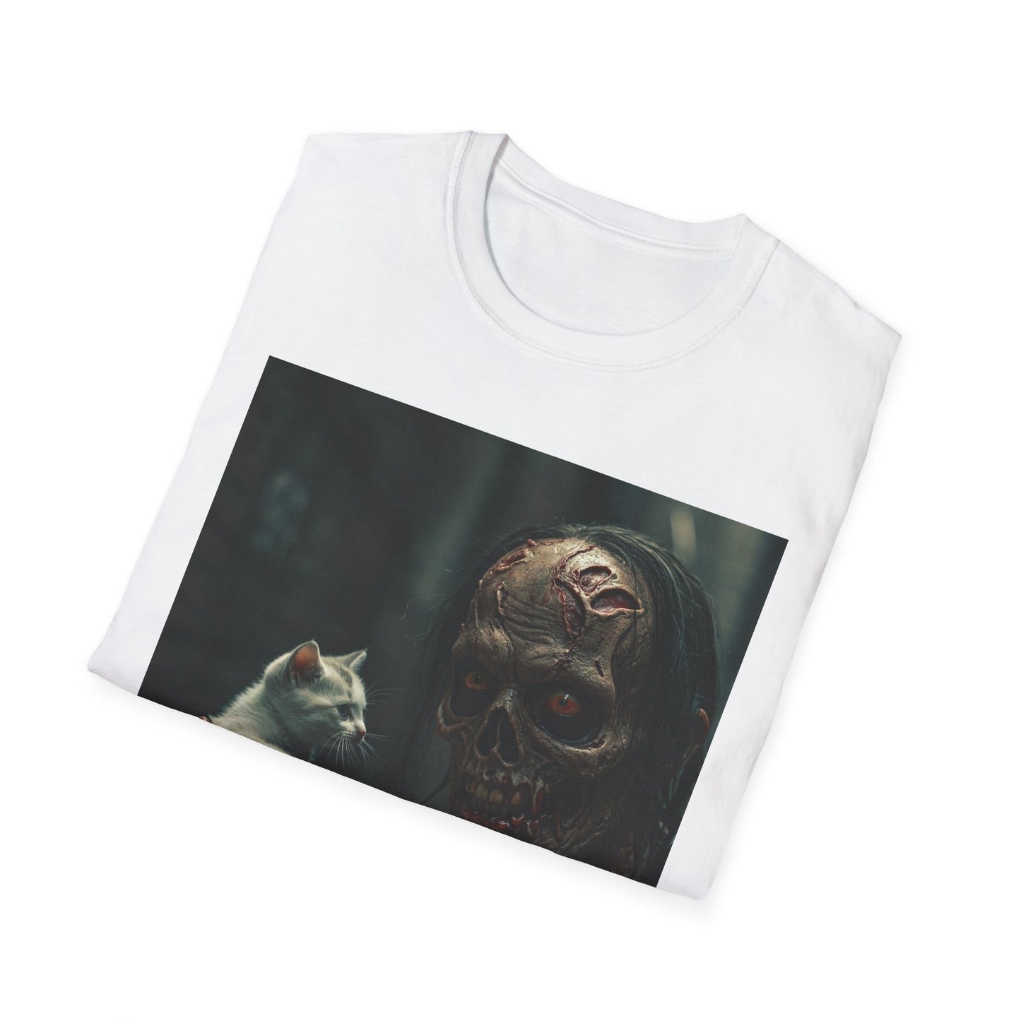 Apocalyptic Portrait Tee, bold, decaying zombie graphic