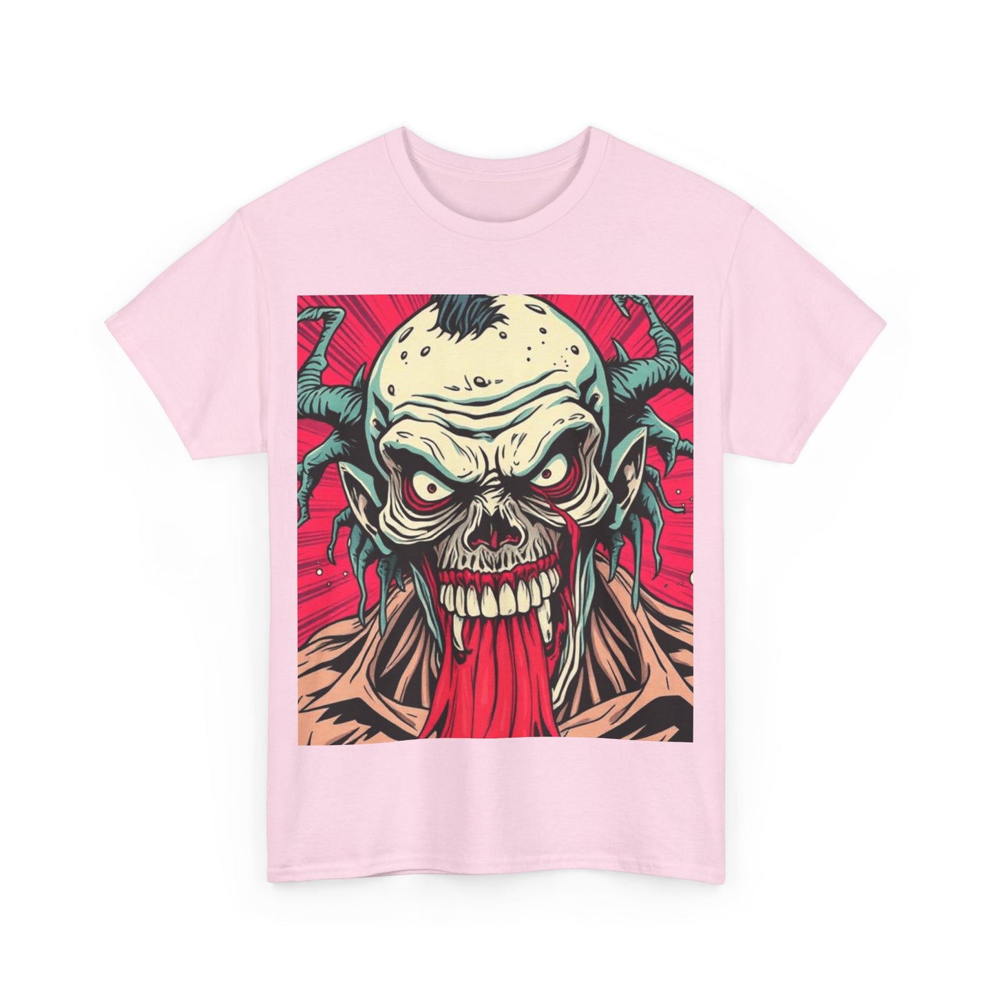 UK - Unisex Heavy Cotton Tee with Bold Skull Graphic - Perfect for Gifting and Casual Wear