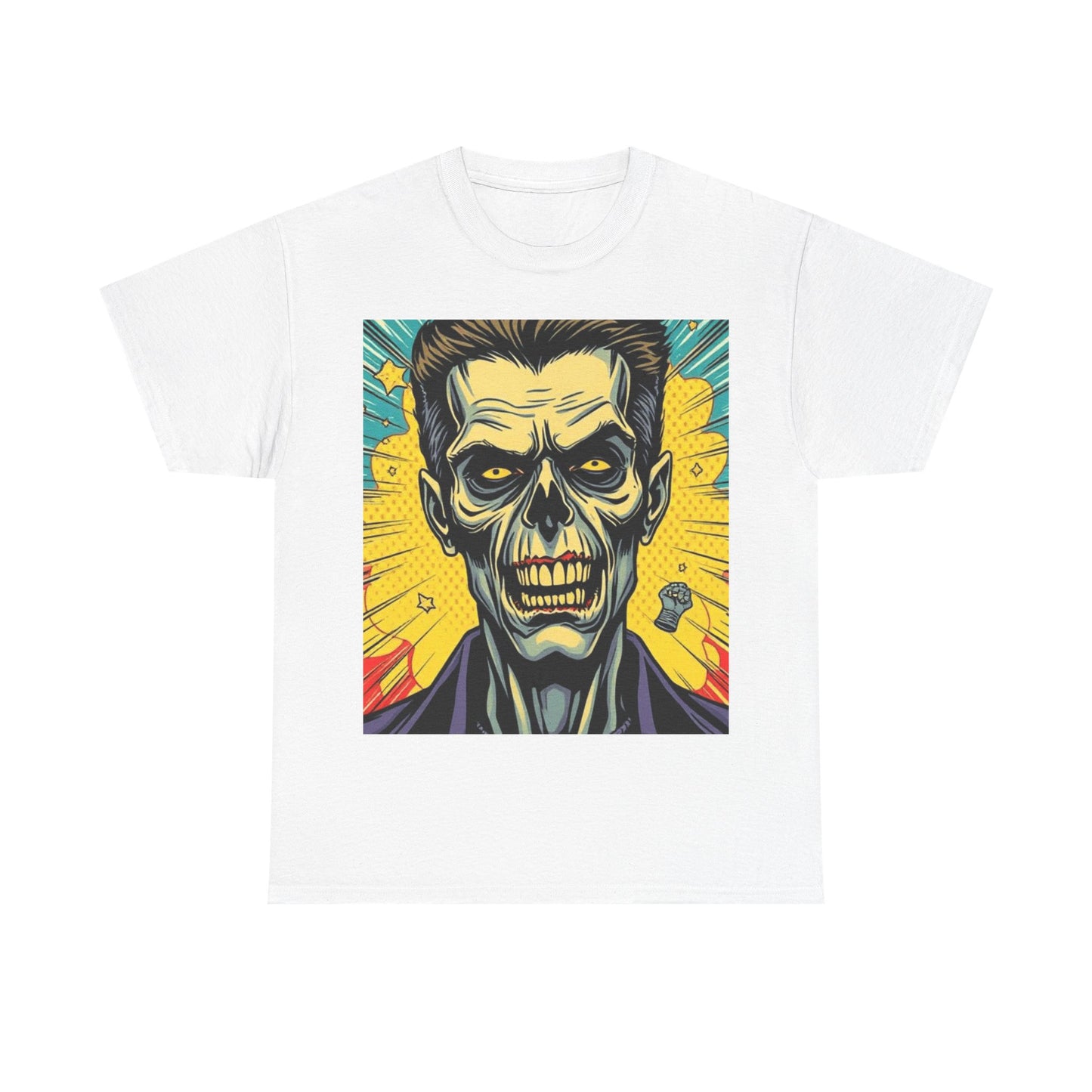 UK - Retro Skull Graphic Unisex Heavy Cotton Tee