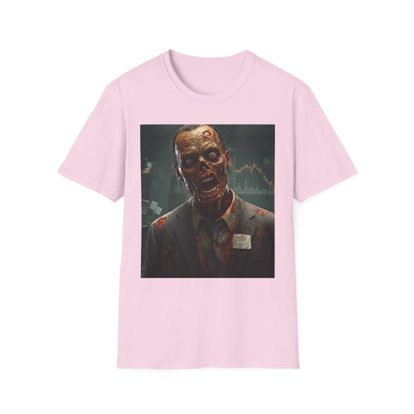 Zombie Businessman Unisex Softstyle T-Shirt | Spooky Halloween Apparel