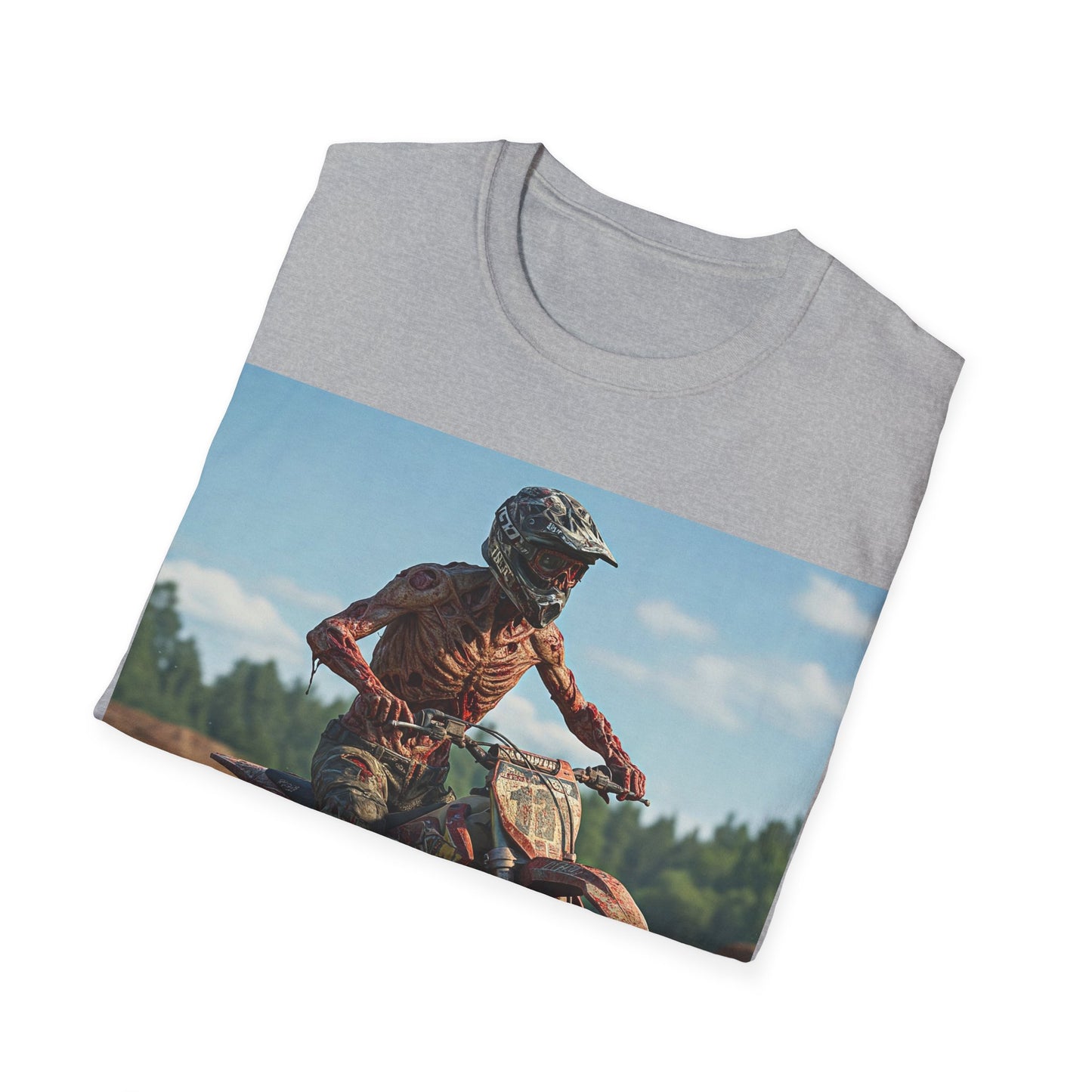 UK - Motorcycle Apocalyptic Portrait Tee, bold, decaying zombie graphic