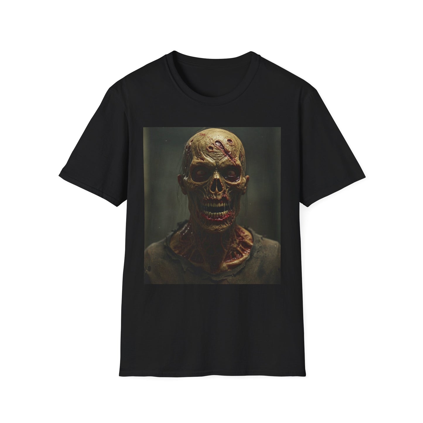 Unisex Softstyle T-Shirt - Creepy Skull Design - Perfect for Halloween or Casual Wear