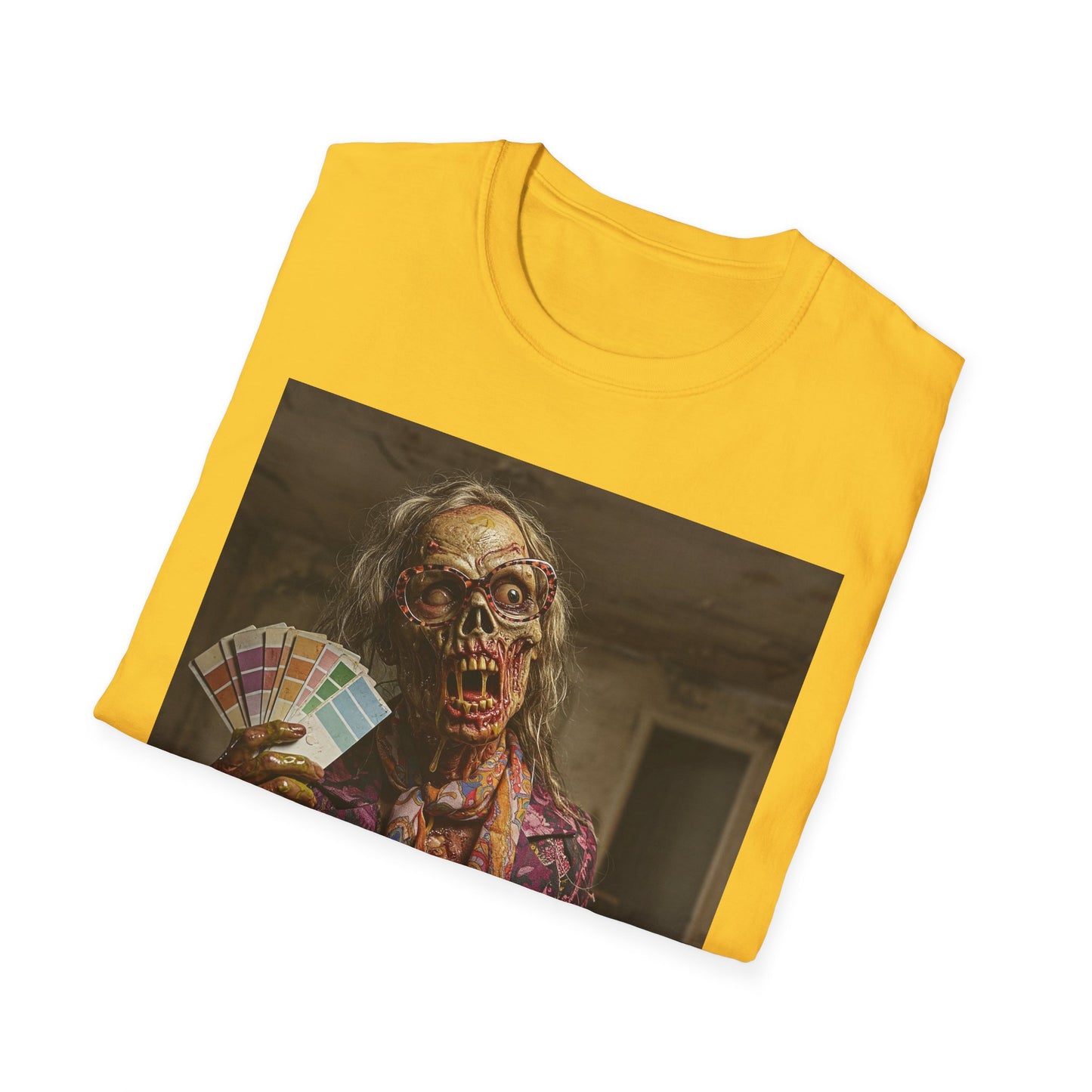 Unisex Softstyle T-Shirt – Retro Skeleton Poker Night Tee